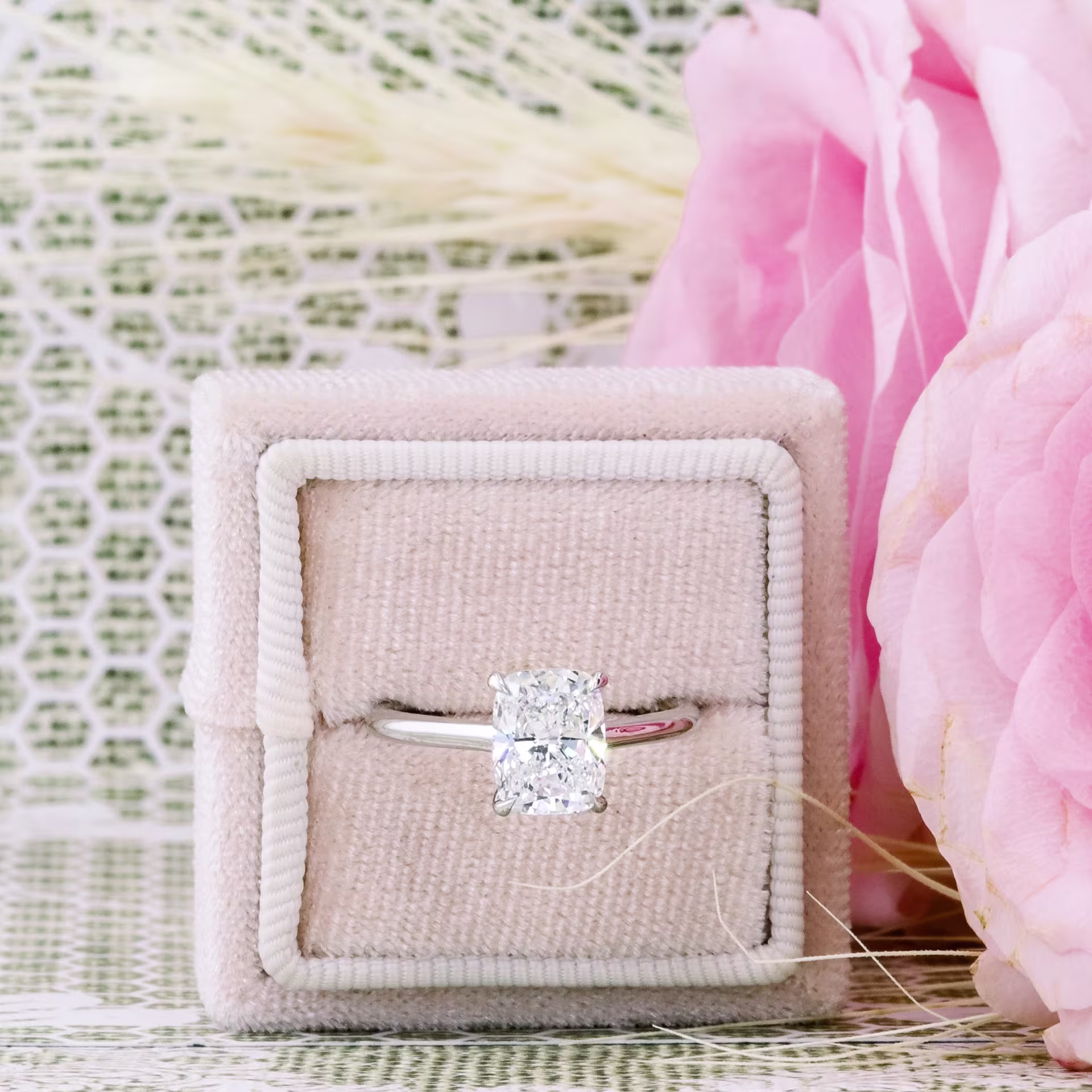 platinum 2 carat cushion cut lab diamond solitaire with hidden halo engagement ring ada diamonds design ad 336