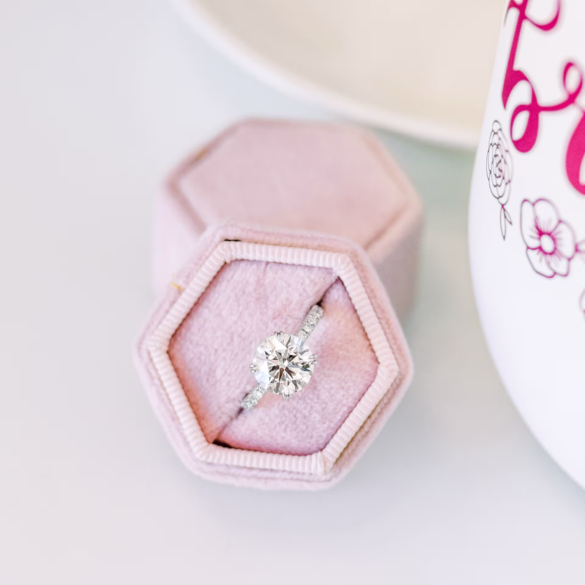 platinum 3ct round petite four prong pave lab created diamond engagement with hidden halo ada diamonds design ad 134 macro