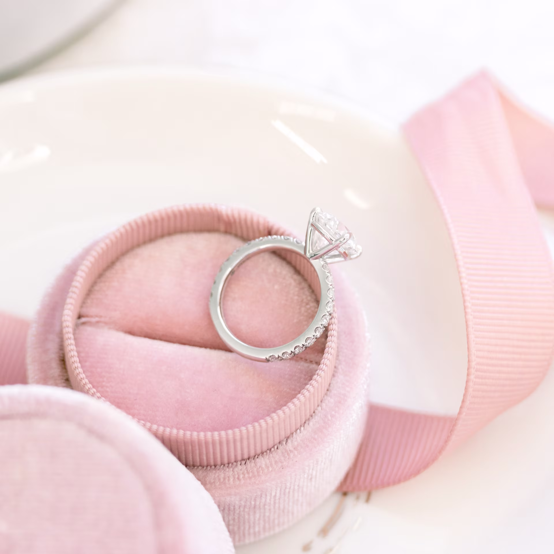 Platinum petite 2.25 round lab diamond engagement ring ada diamonds design  ad-134