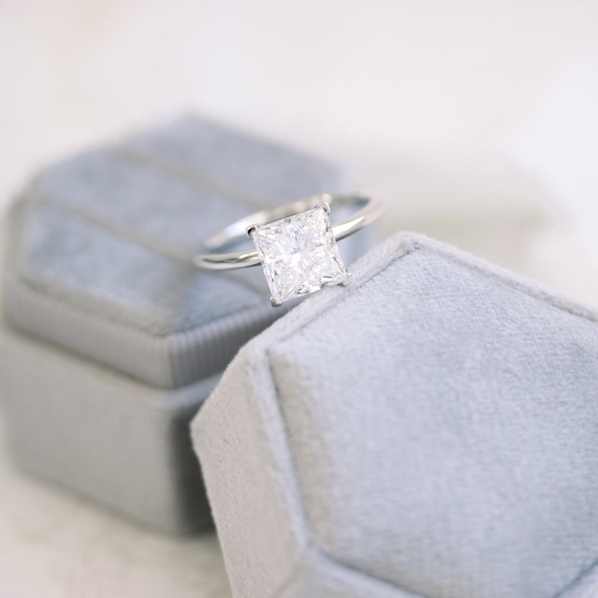 platinum 3.25 carat princess lab diamond engagement ring ada diamonds design ad-227