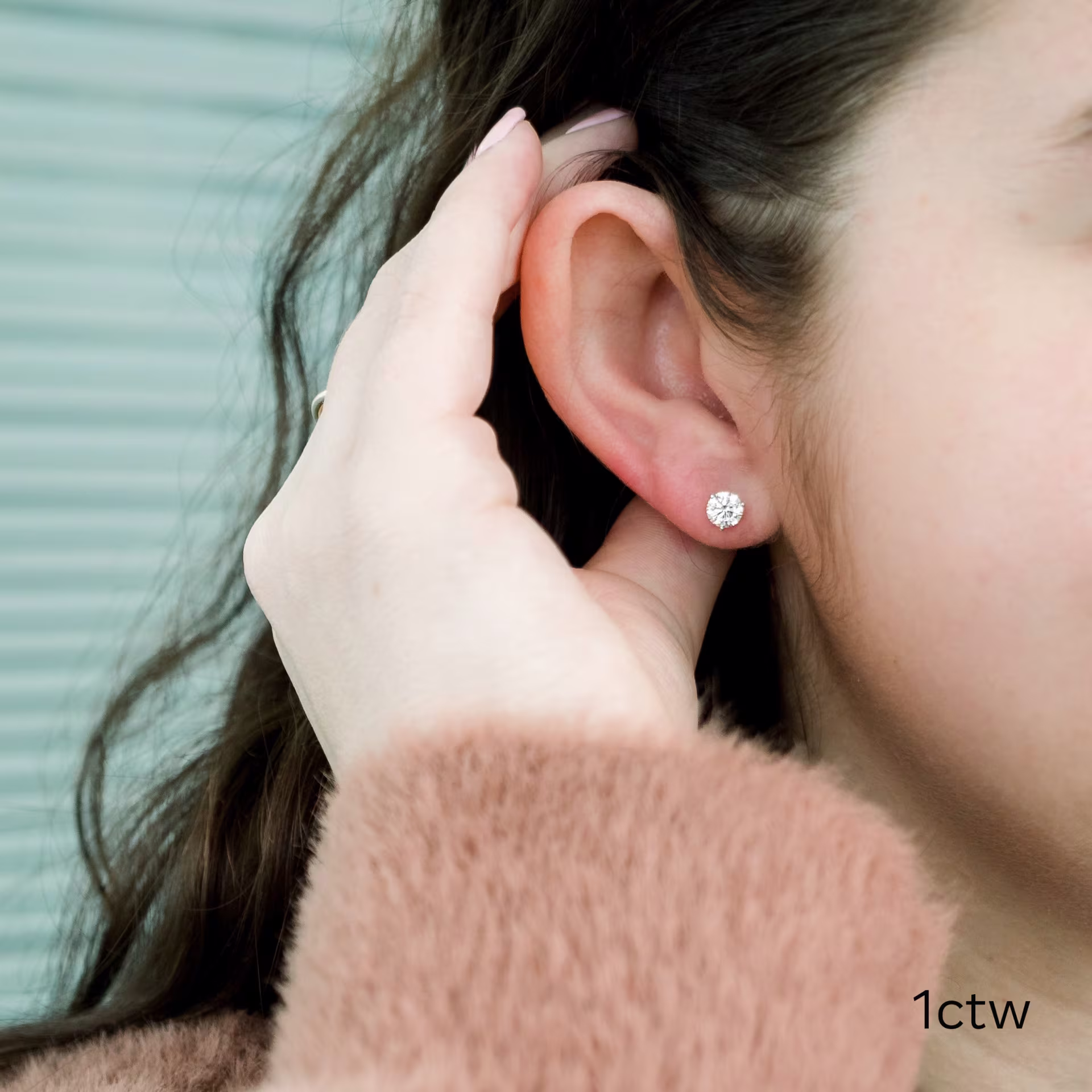 one carat white gold martini lab diamond stud earrings ada diamonds design ad252