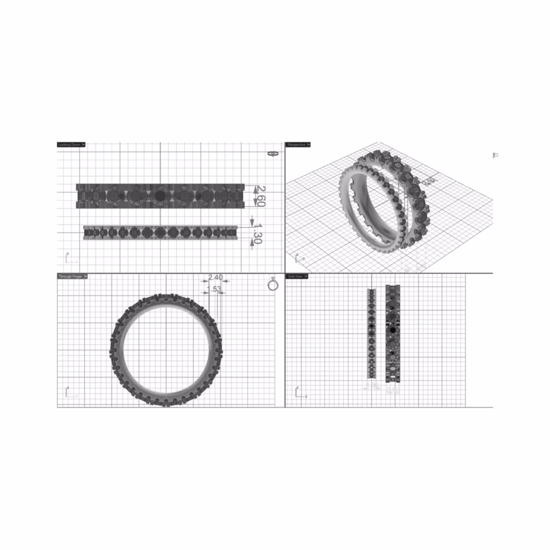 Custom Eternity Lab Created Diamond Wedding Band in Platinum Design-181