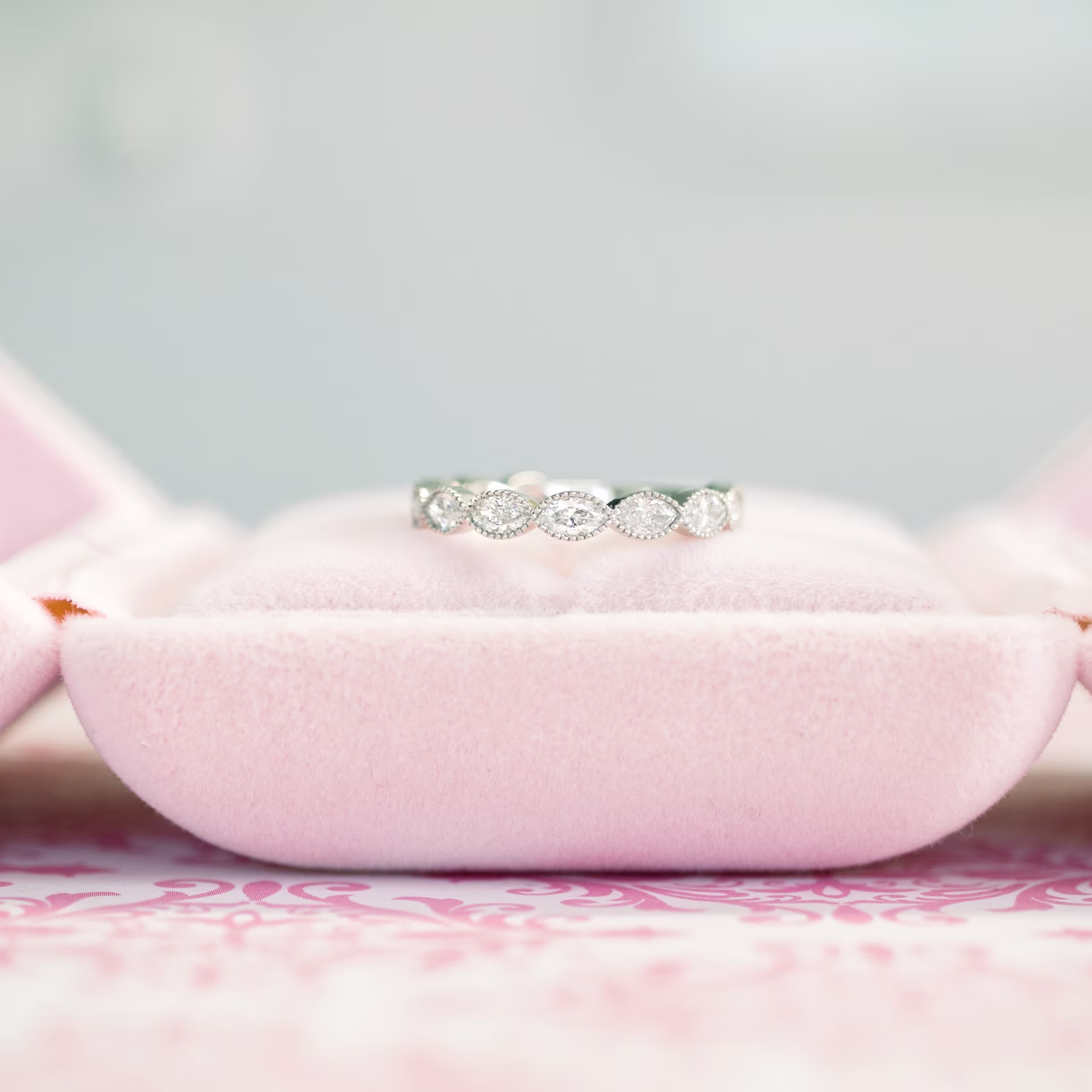 platinum marquise lab diamond wedding band ada diamonds design ad 262