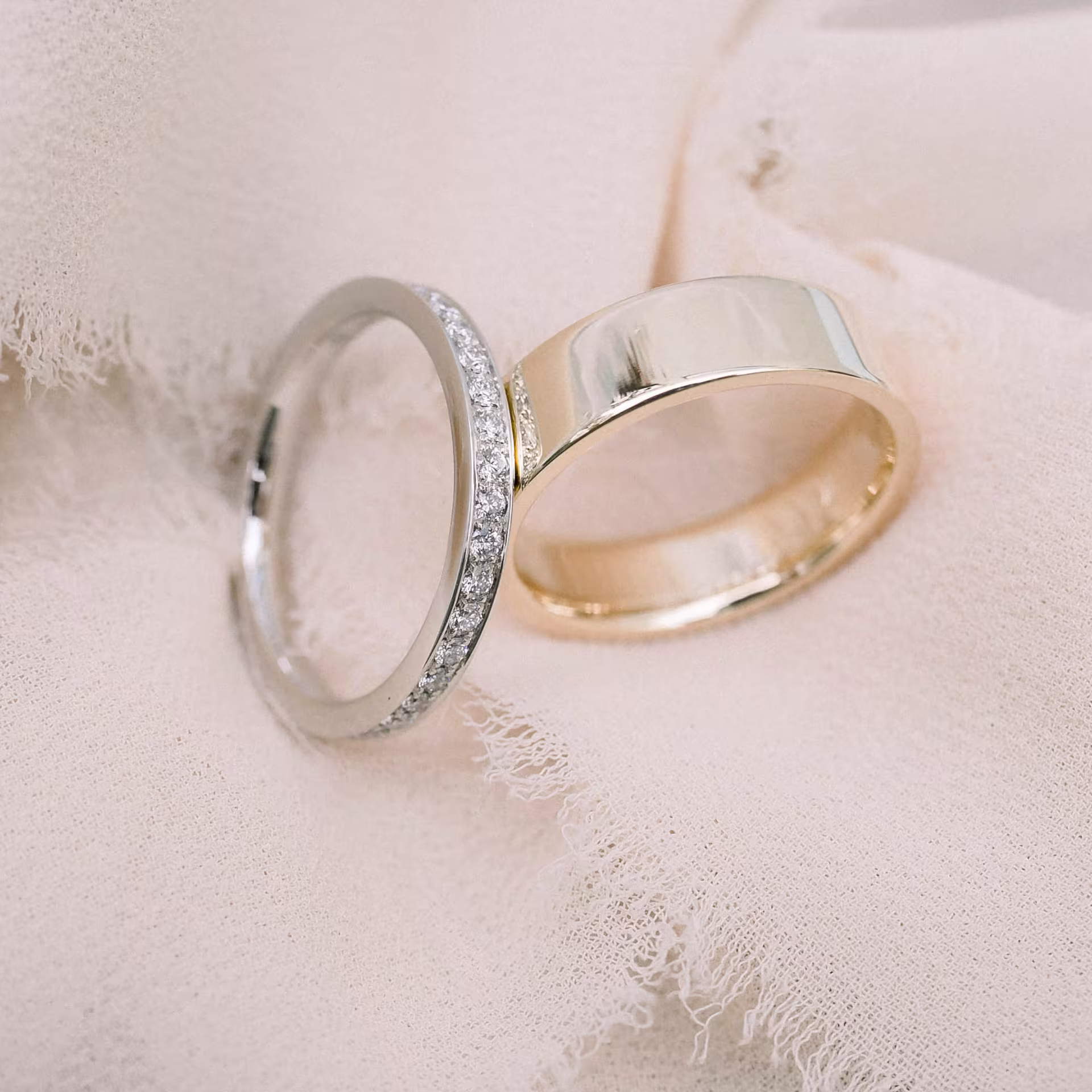 Platinum Custom Channel Set Lab Diamond Three Quarter Eternity Band Ada Diamonds Design AD-262 Profile Image