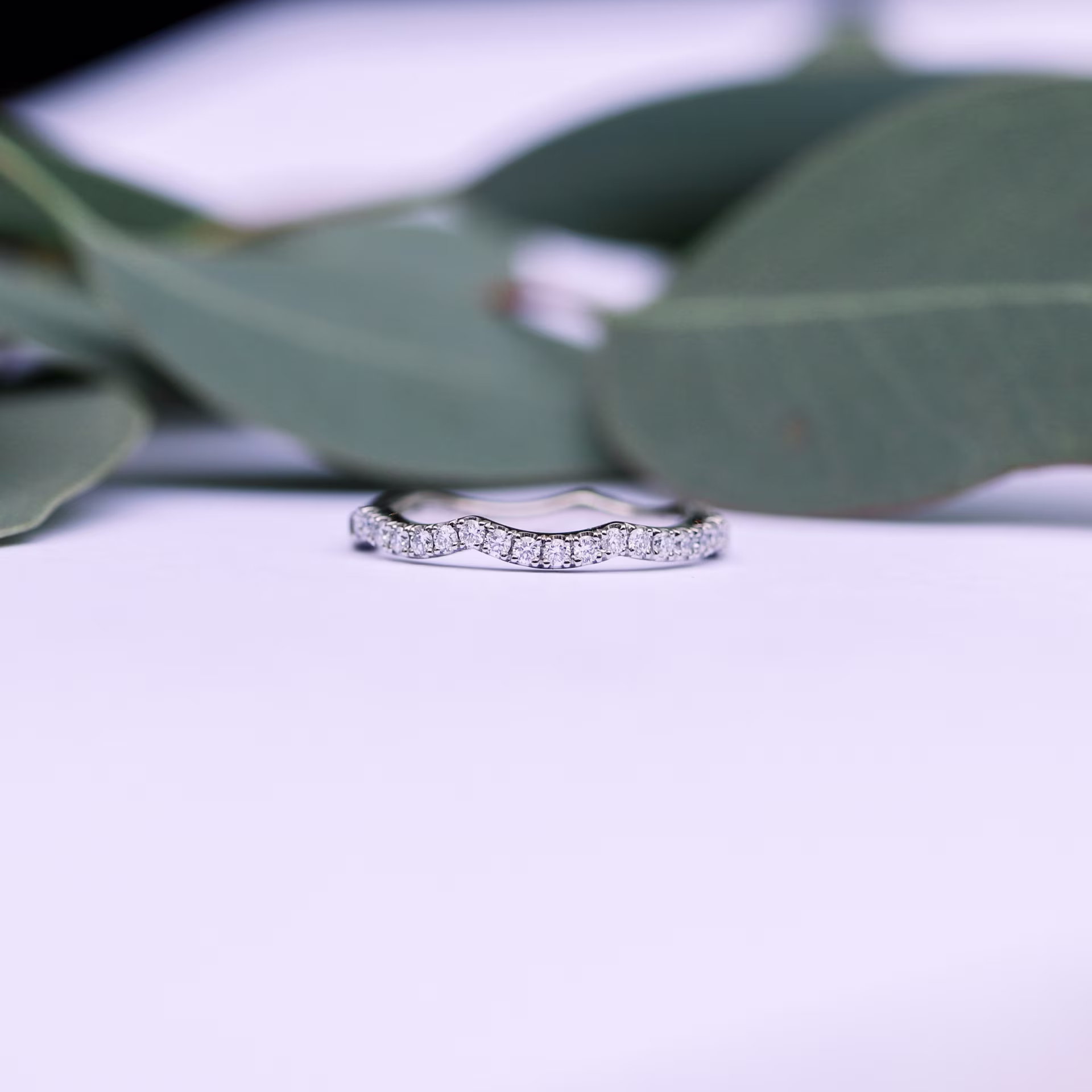 Custom Three Quarter Lab Diamond Wedding Band Ada Diamonds AD-262