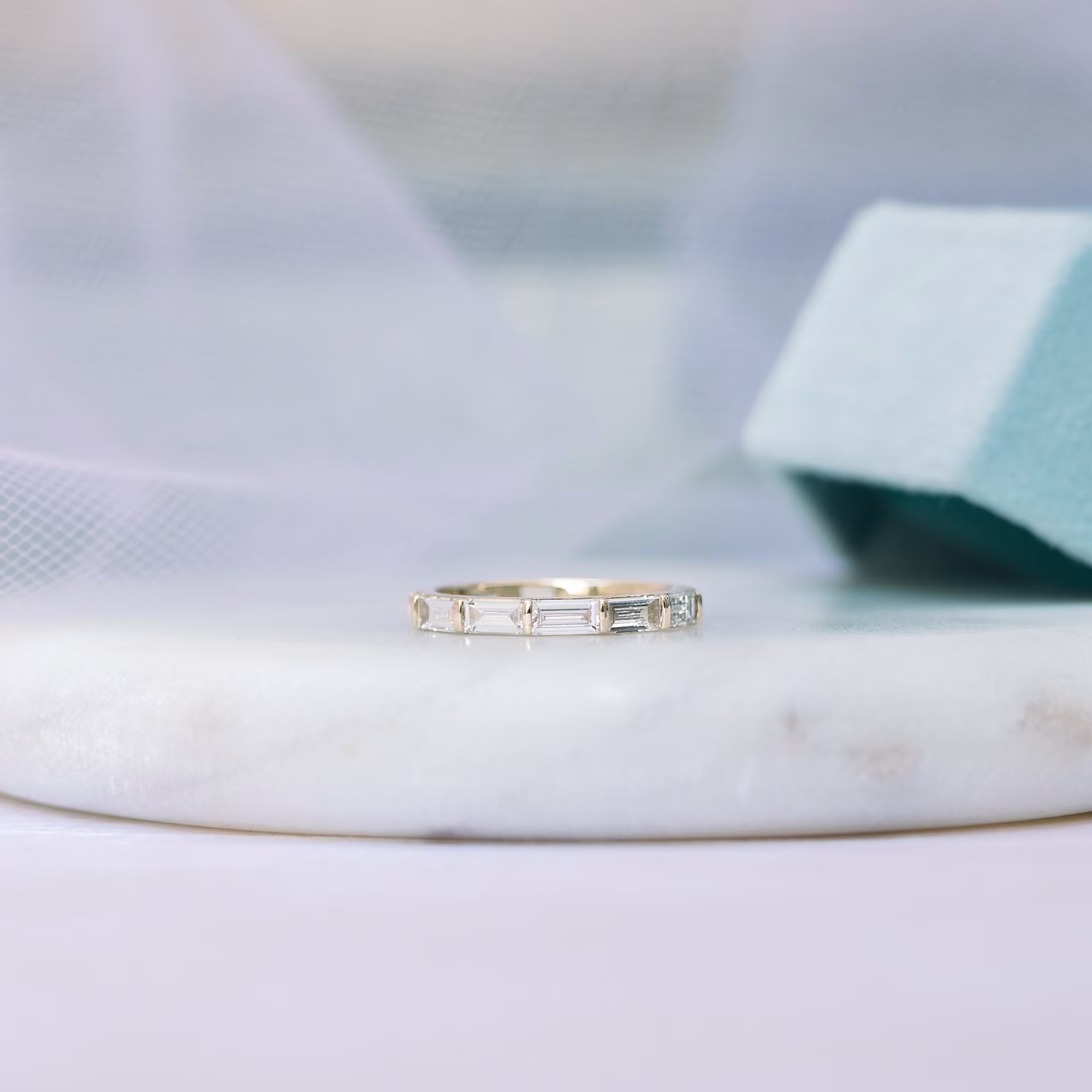 yellow gold east west baguette lab diamond eternity band ada diamonds design ad 262 macro