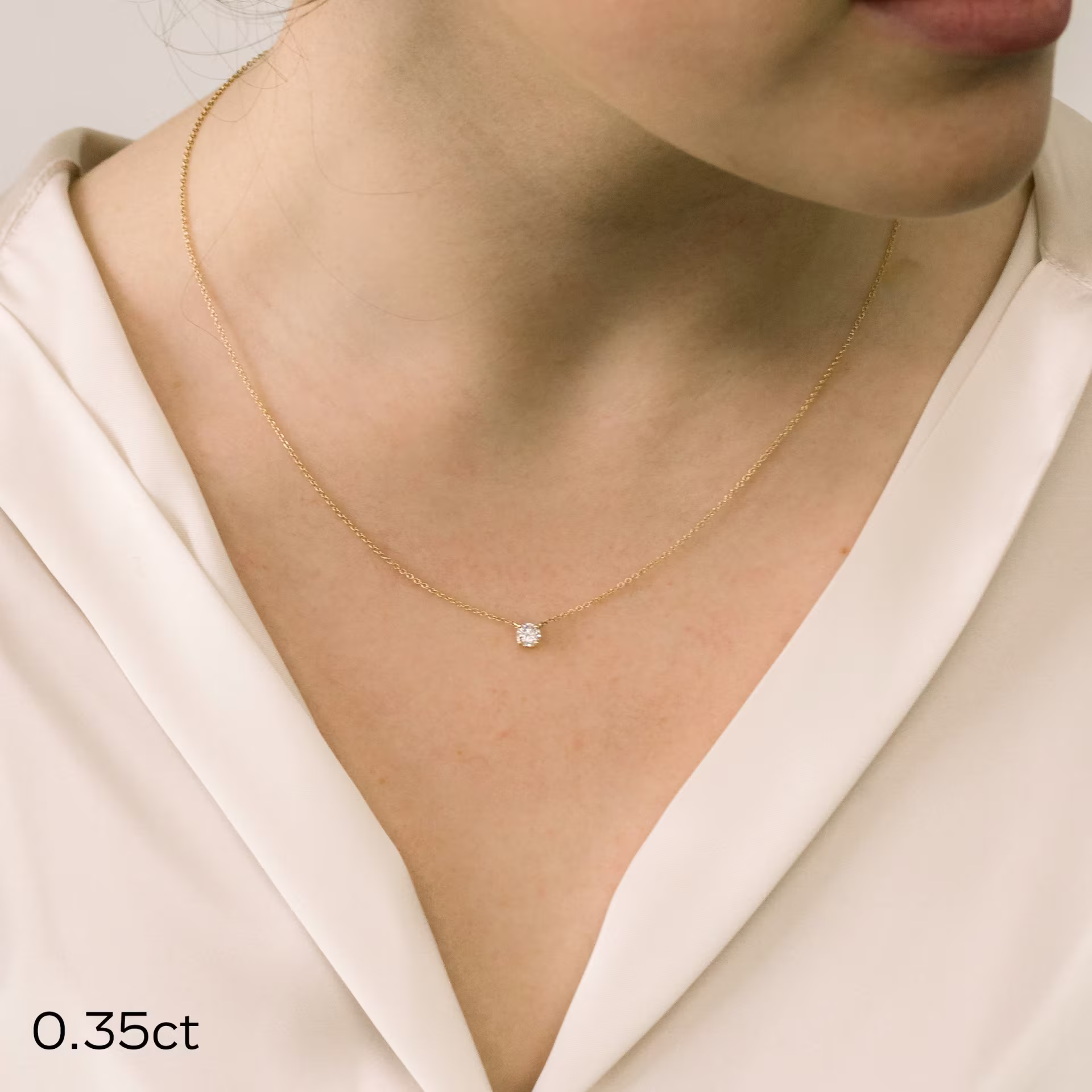 14k yellow gold floating round pendant 0.35 carat weight ada diamonds ad-384