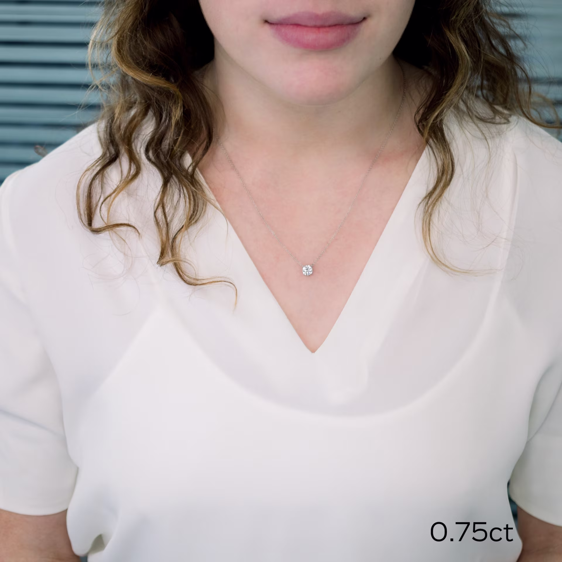 white gold round lab diamond floating pendant necklace ada diamonds design ad 384 on model