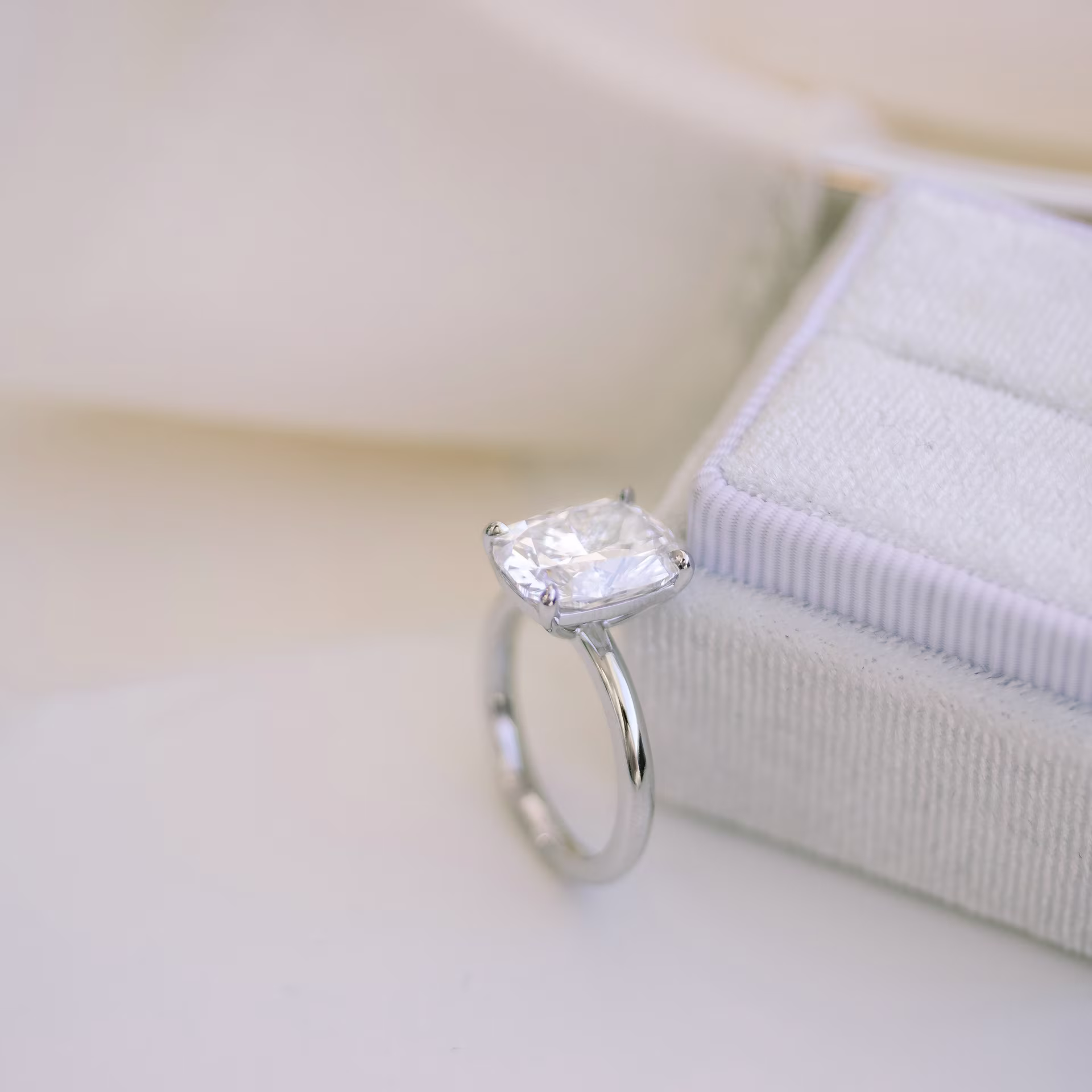 platinum cushion cut lab diamond 4 carat solitaire engagement ring ada diamonds design ad 221 macro