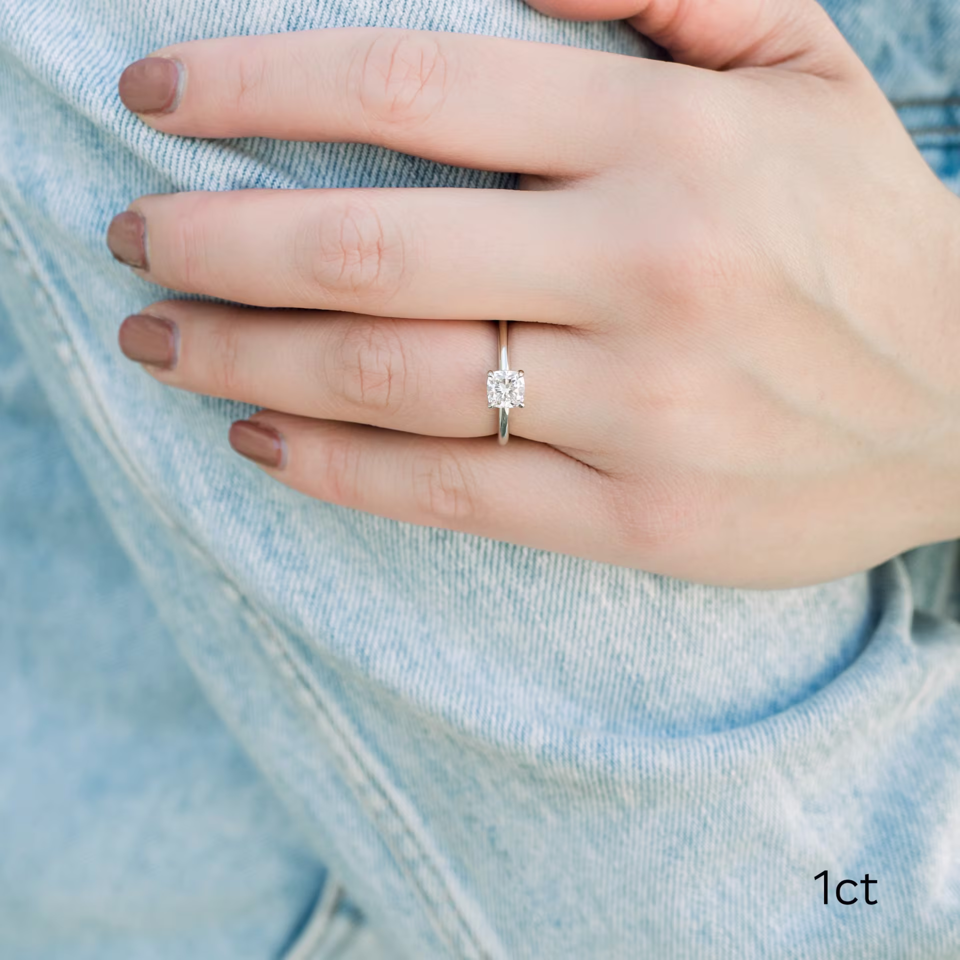 platinum 1ct cushion cut lab diamond solitaire engagement ring ada diamonds design ad 221