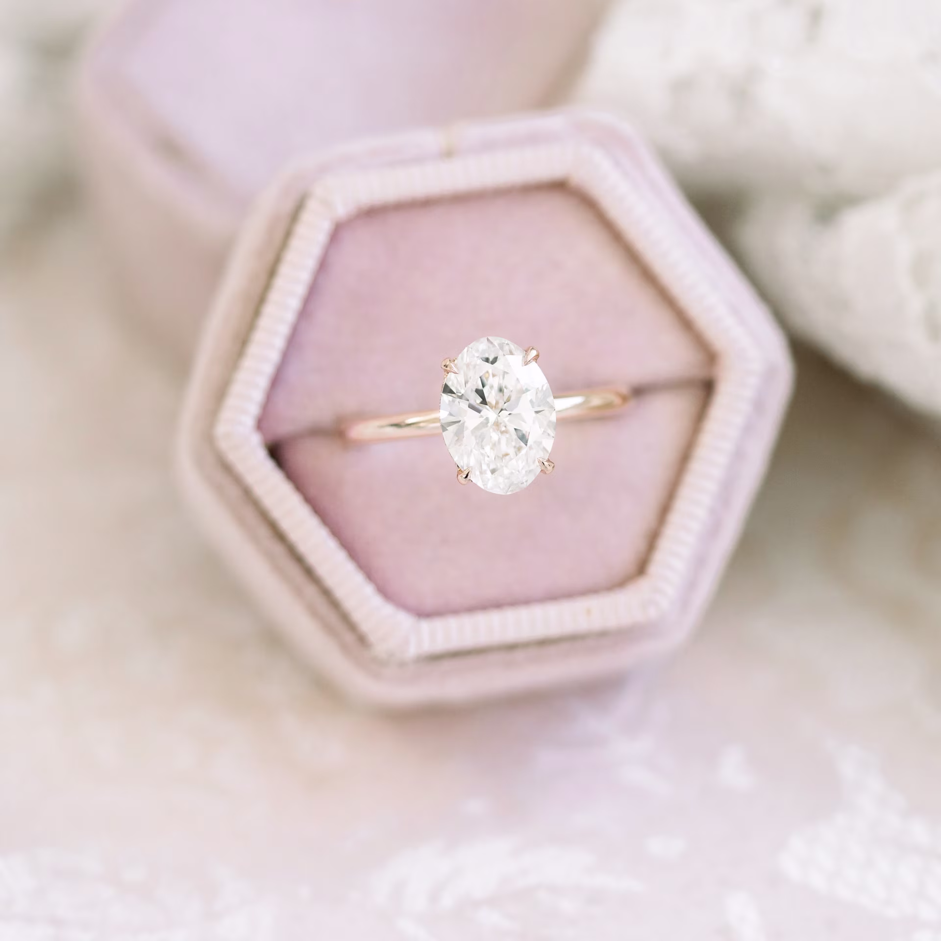 2ct oval lab diamond in solitaire