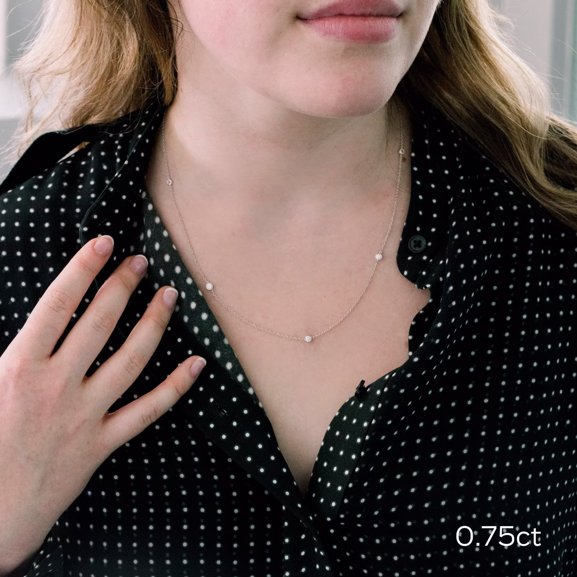 18k white gold 7 stone bezel set lab diamond necklace design ad 228