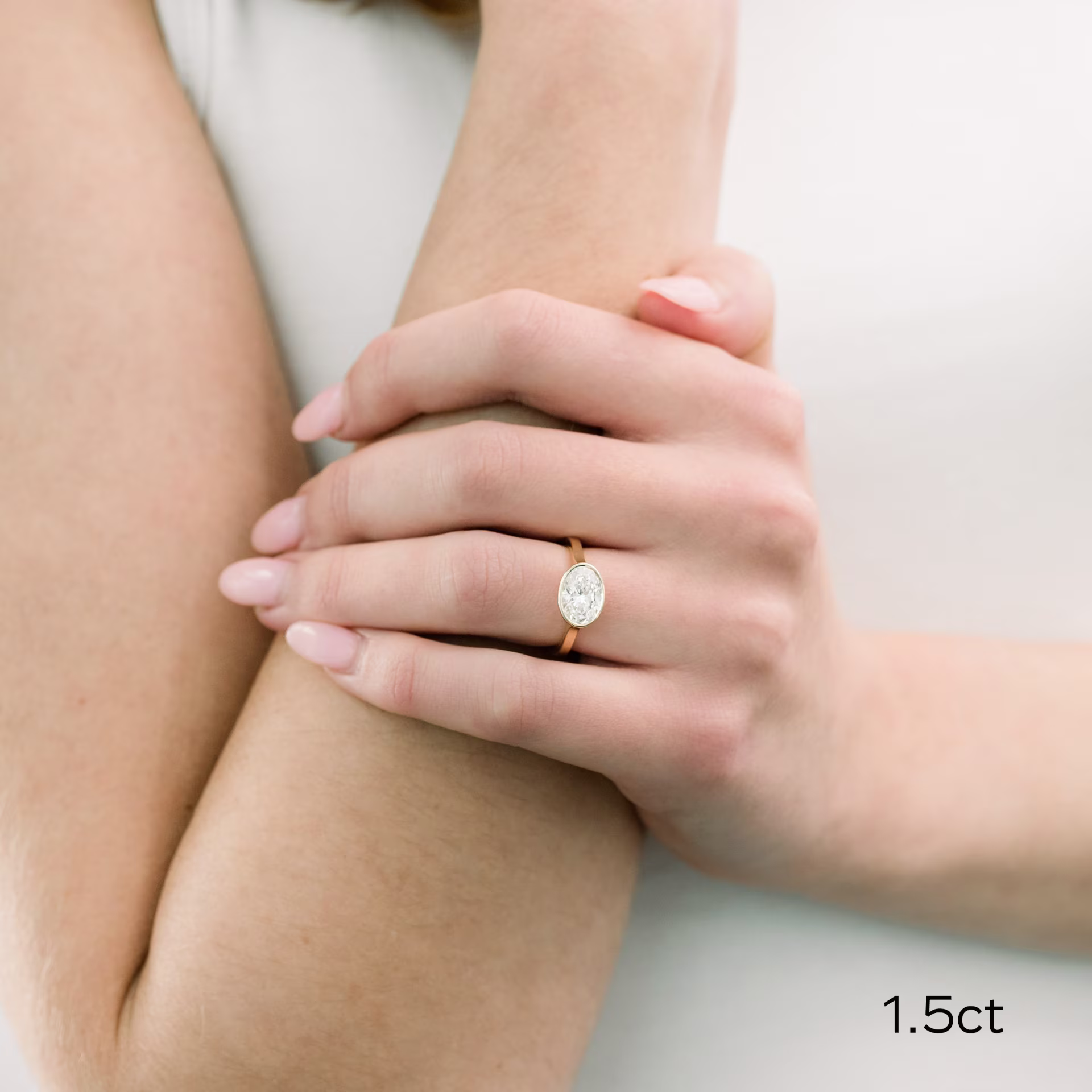 14k yellow gold 1.5 ct east west oval bezel solitaire with lab diamond ada diamonds design ad 148