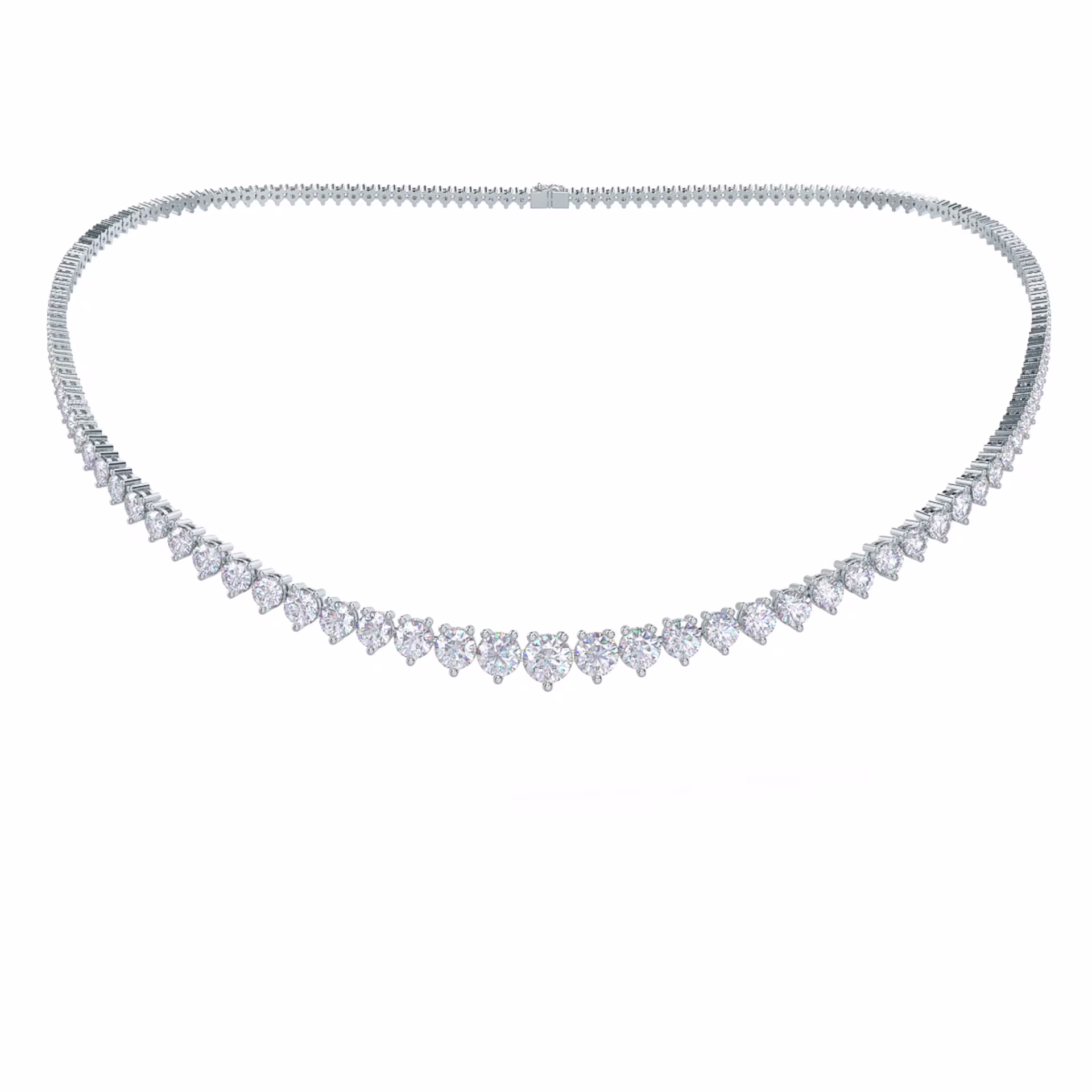 Riviera Choker in 14k White Gold 12ctw