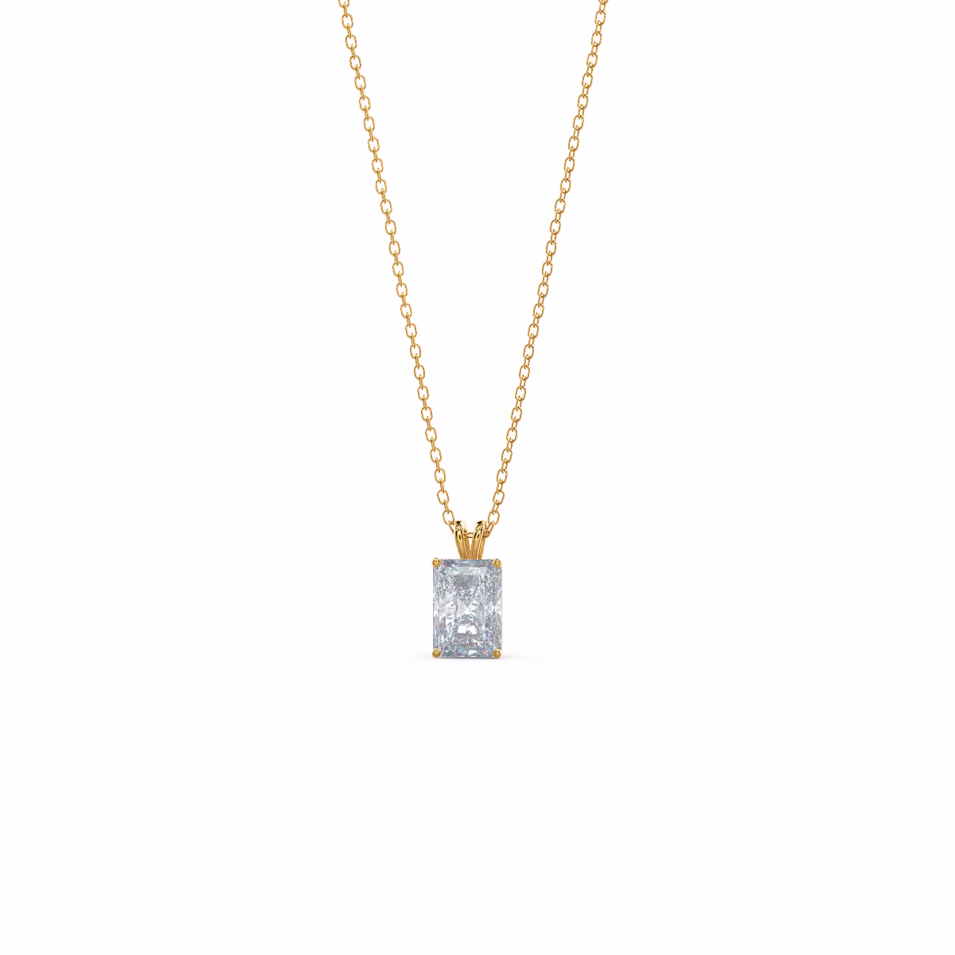 Classic Radiant Pendant in 14k Yellow Gold 1.5ctw