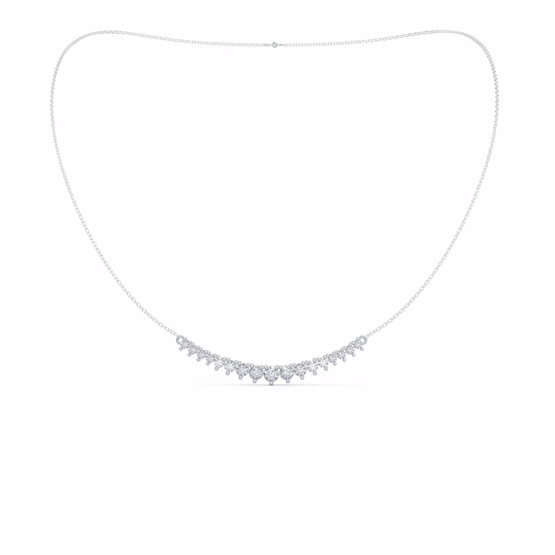 Mini Riviera Choker in Platinum 1ctw