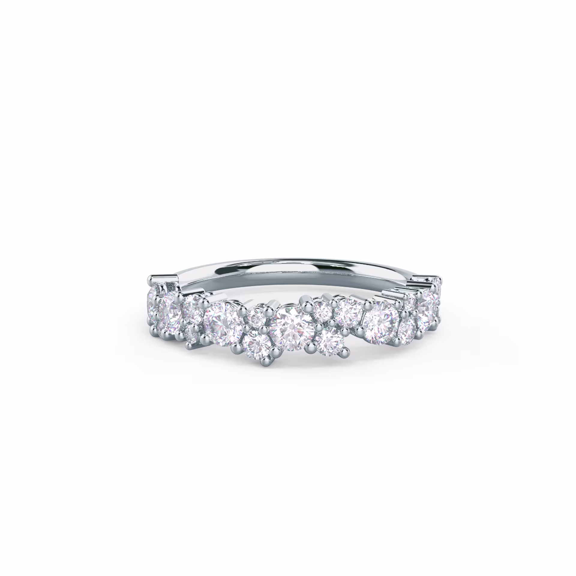 18k White Gold Melissa Half Band featuring 0.85 ctw Round Lab Diamonds (Main View)