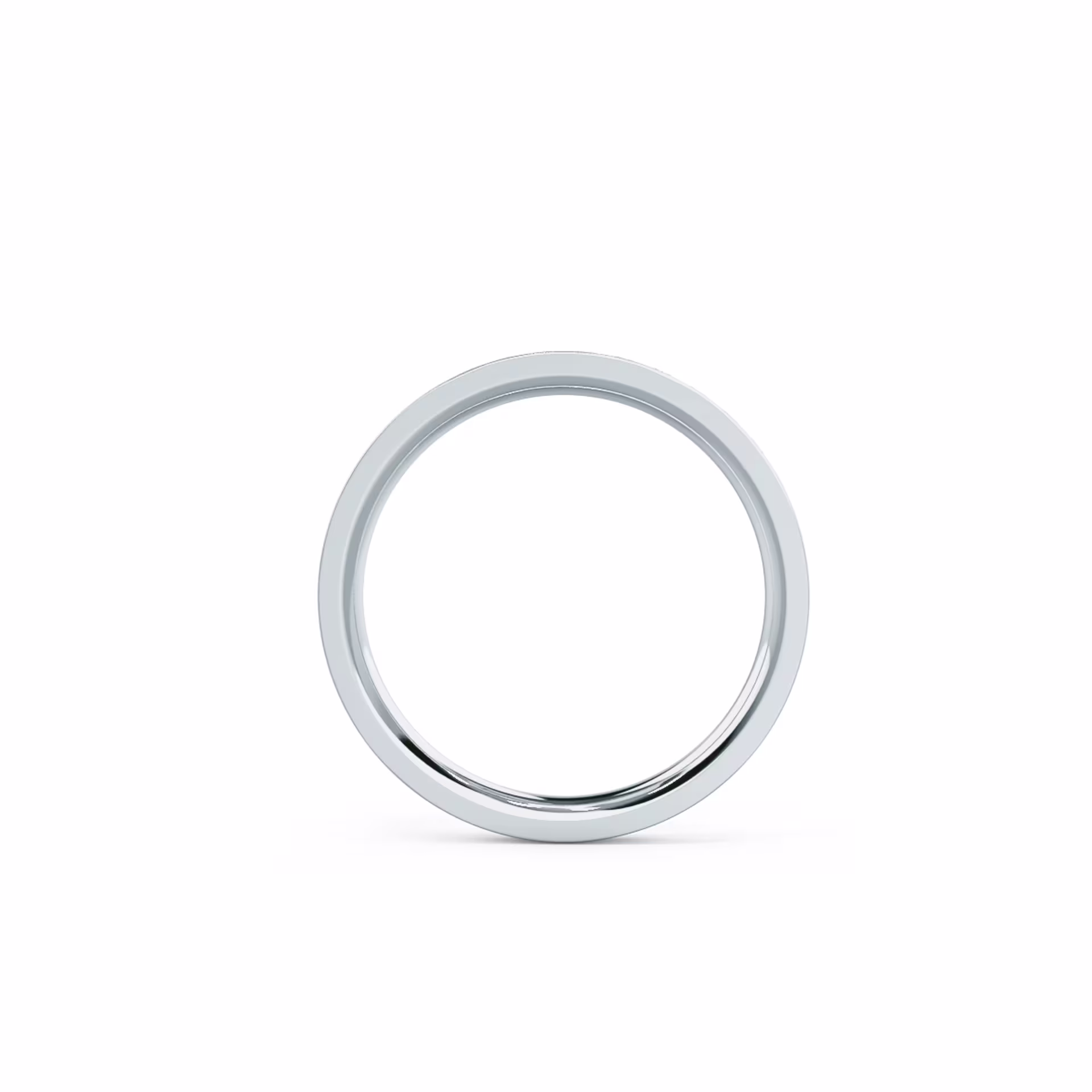 18kt White Gold Channel Set Three Quarter Band featuring 0.45 ctw Round Synthetic Diamonds (Profile View)