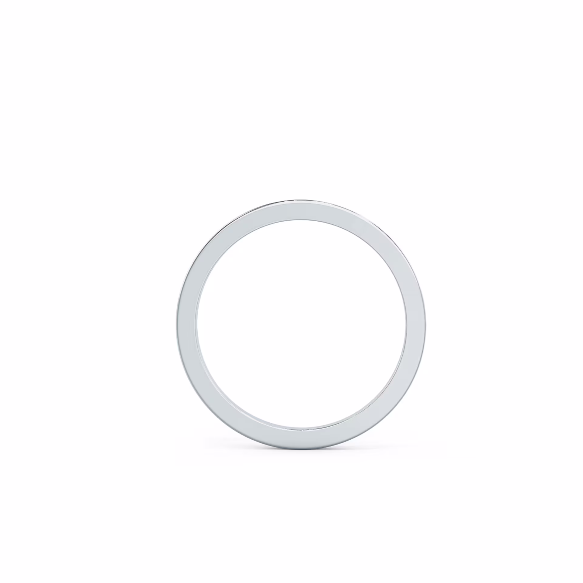 18k White Gold Flat Spacer Band featuring Diamonds (Profile View)