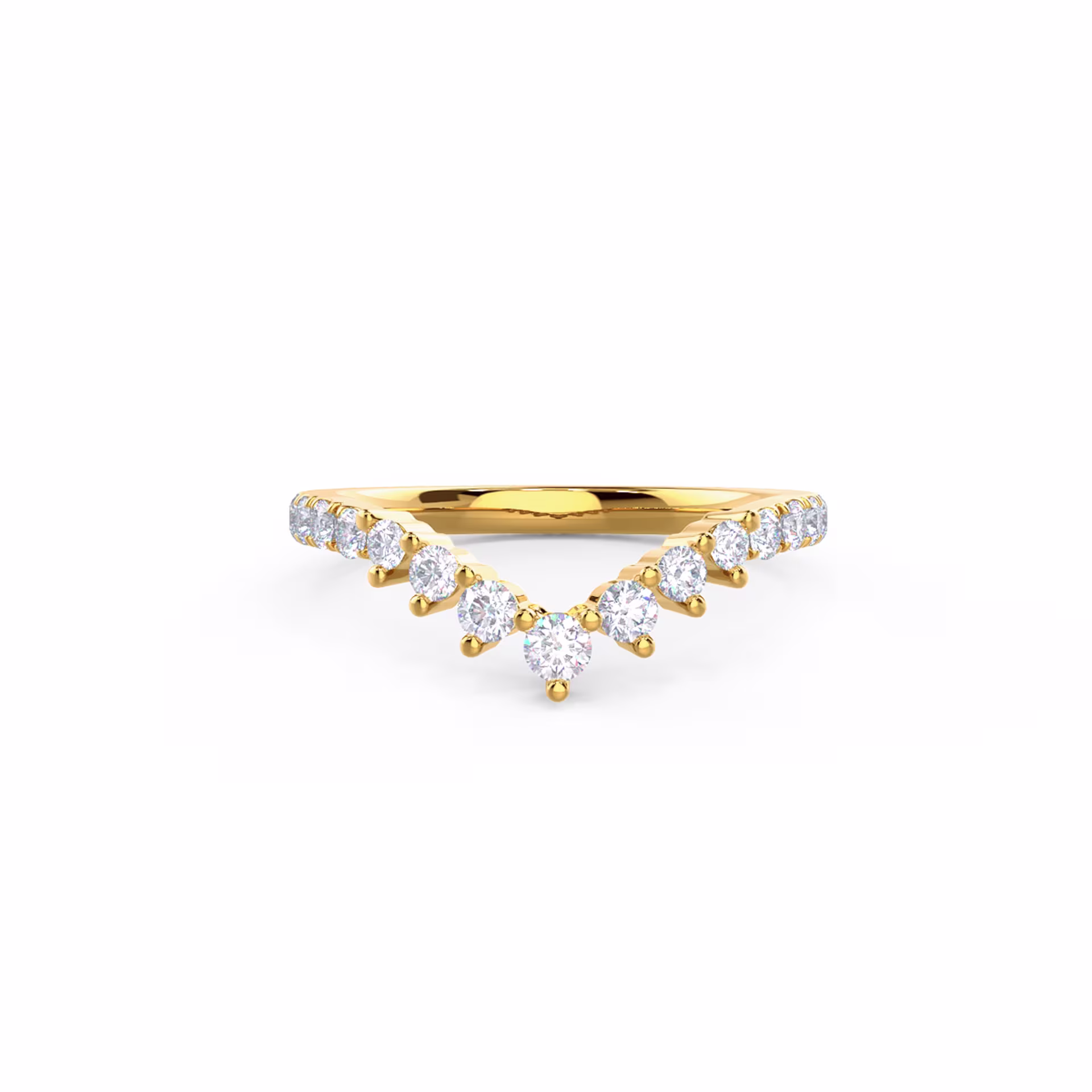 Hand Selected 0.85 Carat Round Brilliant Diamonds Nesting Eternity Band in 14kt Yellow Gold (Main View)