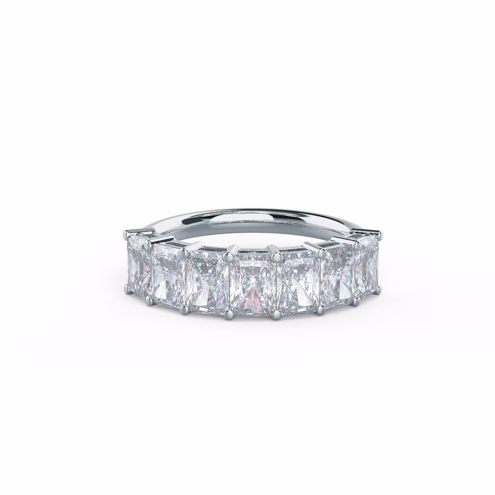 2.0 Carat Lab Diamonds Radiant Seven Stone in 18k White Gold (Main View)