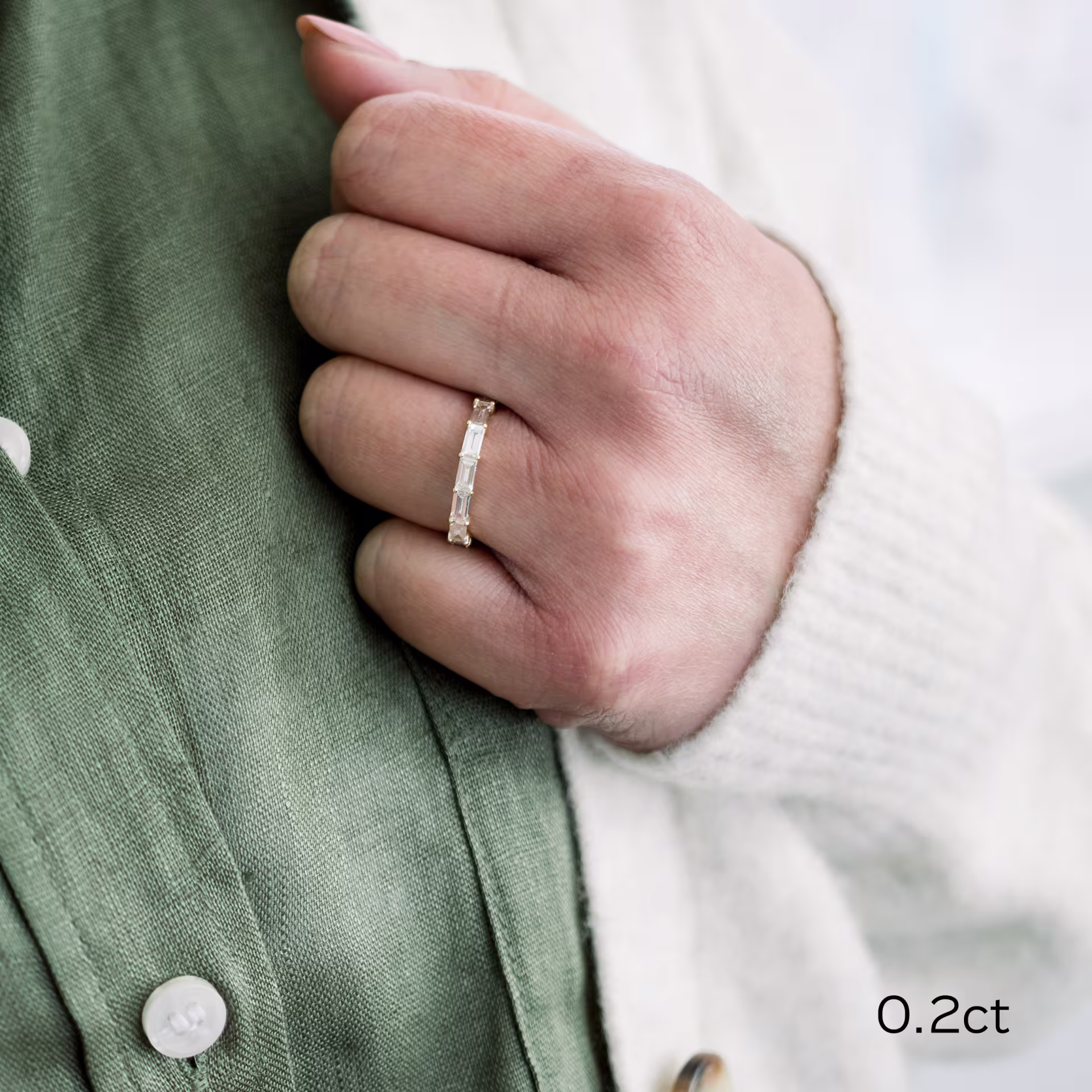 2.4 Carat Diamonds set in 18 Karat Yellow Gold Baguette East-West Eternity Band in 18k Yellow Gold 2.4ctw (Main View)