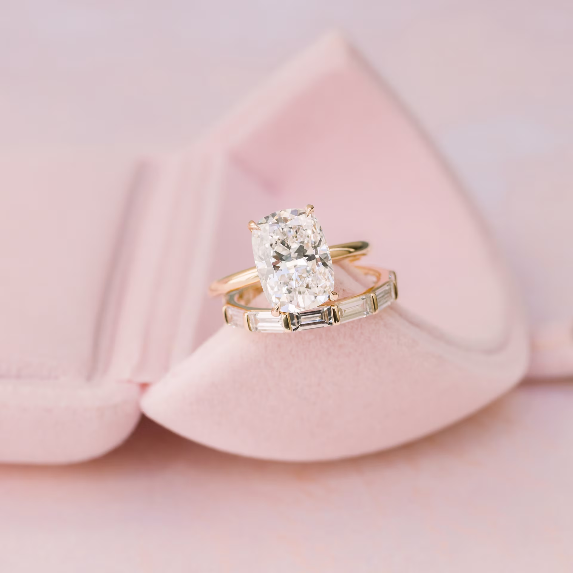 2.4 ctw Diamonds set in 14k Yellow Gold Baguette East-West Eternity Band (Main View)