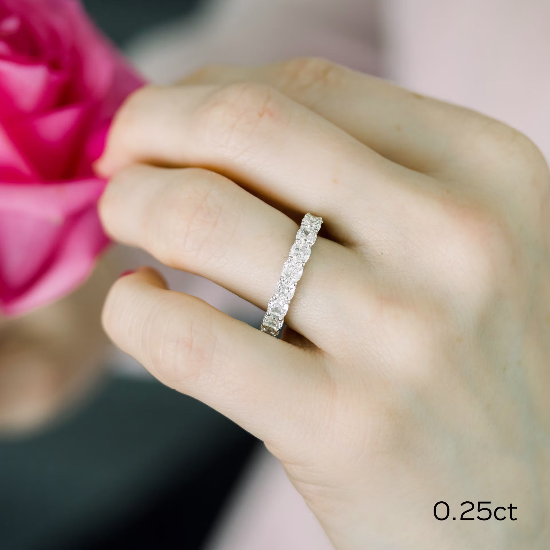 4.75 Carat Diamonds set in Platinum Cushion Eternity Band in Platinum 4.75ctw ()