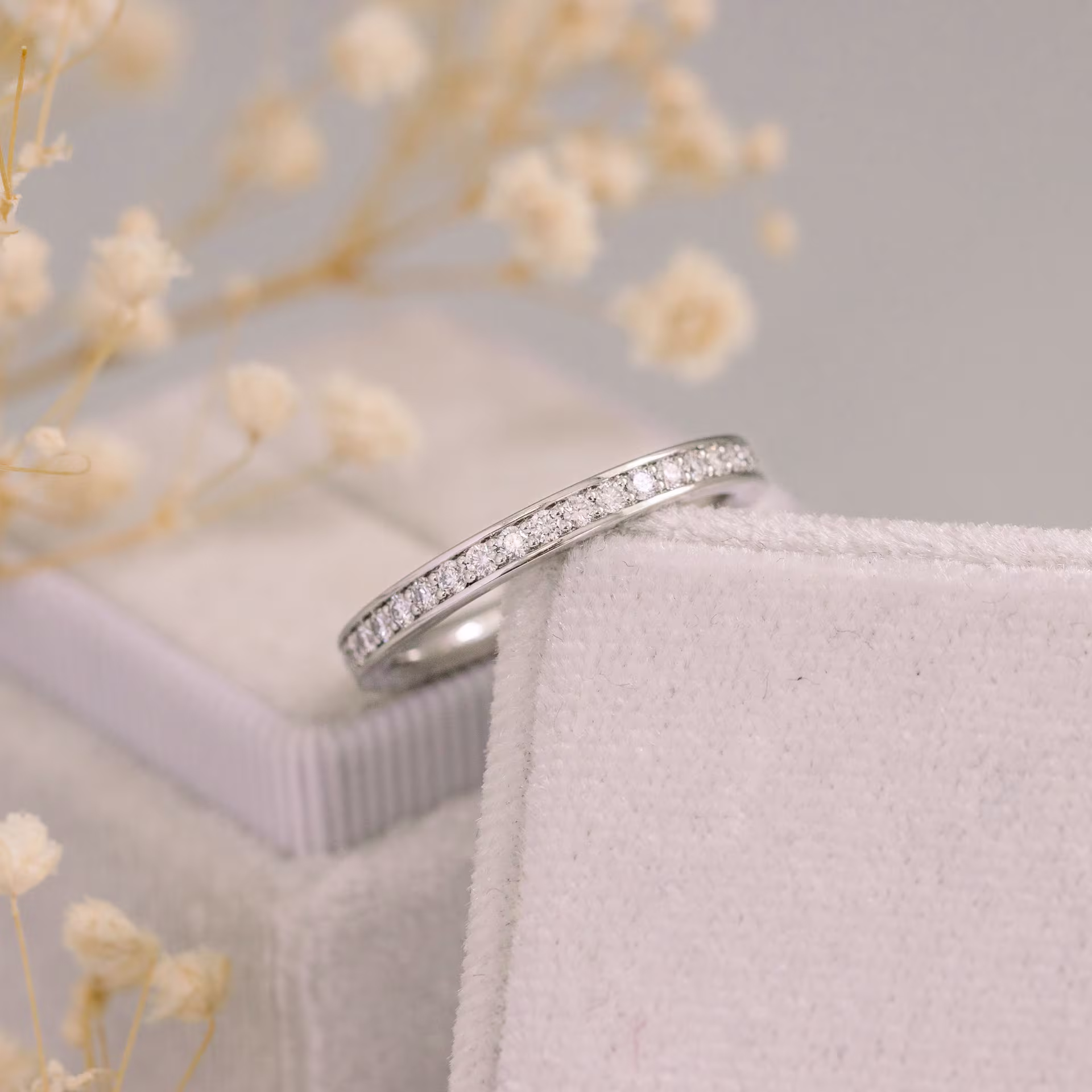 Platinum Channel Set Three Quarter Band in Platinum 0.45ctw featuring 0.45 Carat Round Lab Diamonds (Main View)