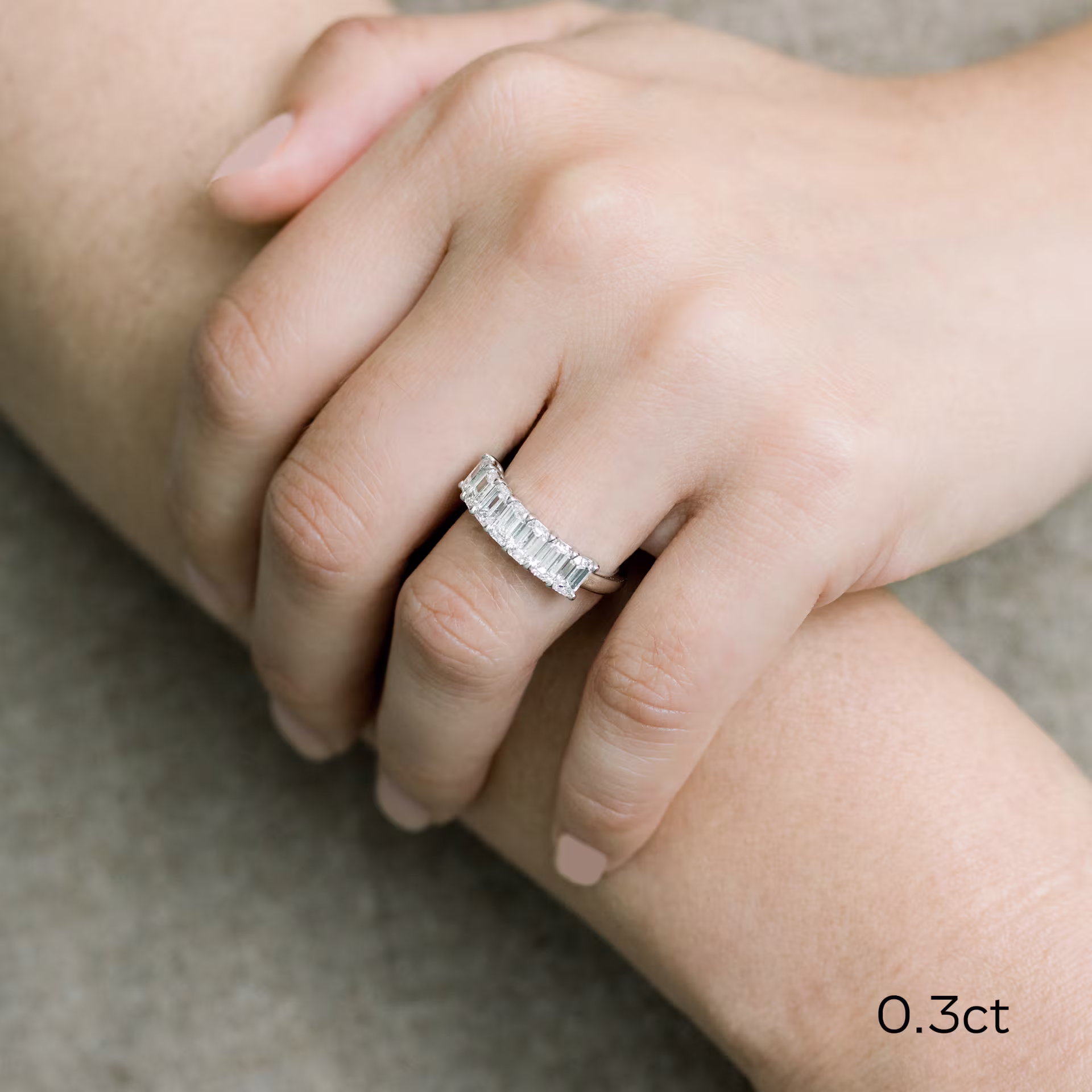 2.0 ct Lab Diamonds Emerald Seven Stone in Platinum (Main View)