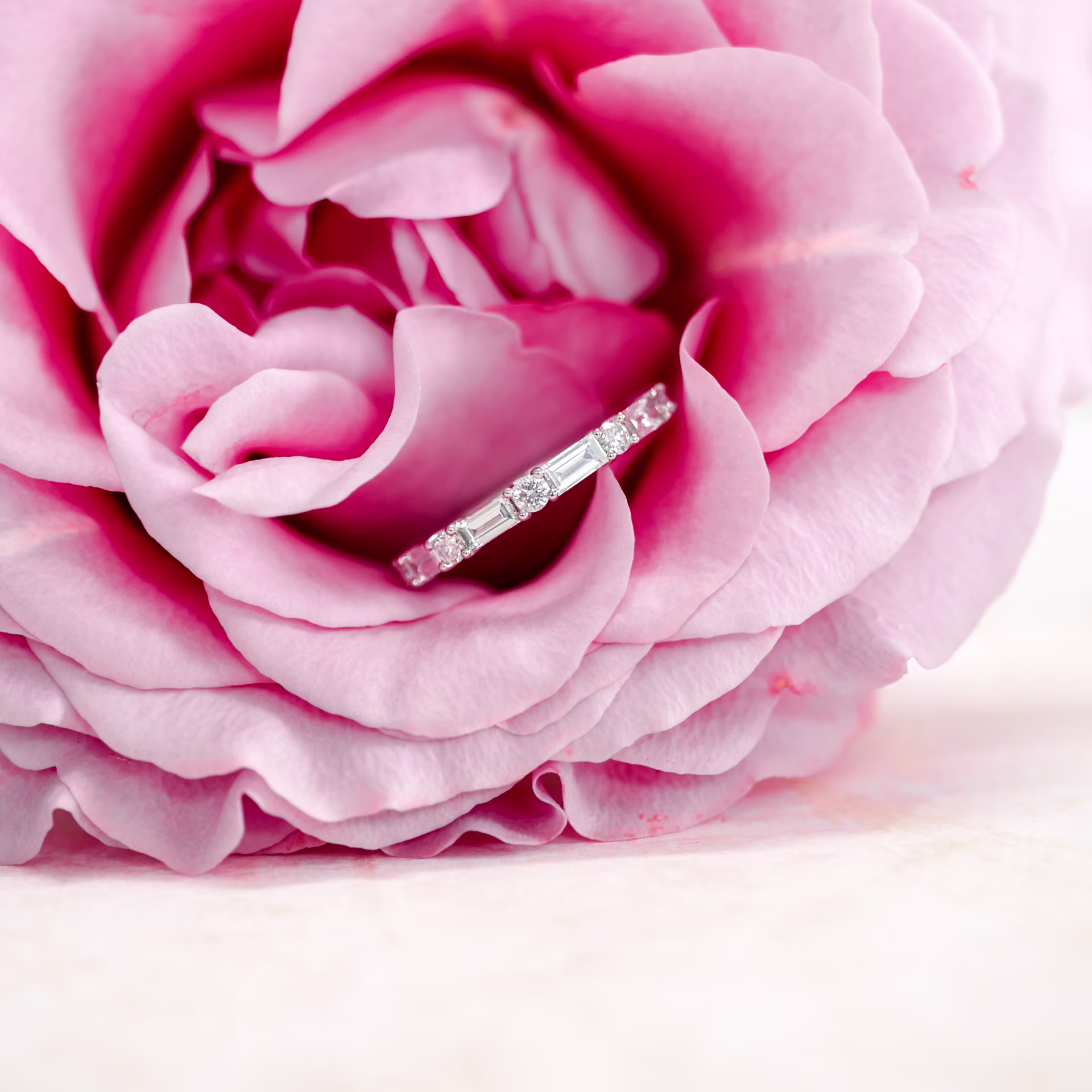 1.3 ctw Diamonds Baguette and Round Eternity Band in Platinum (Main View)