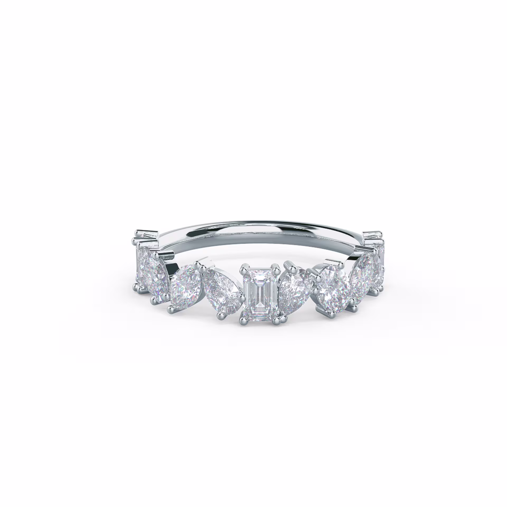 White Gold Cassidy Half Band featuring 1.5 Carat Lab Diamonds (Main View)