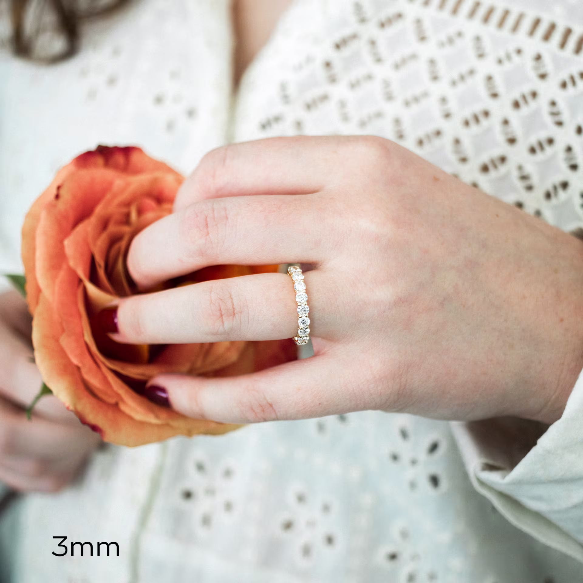 1.65 ctw Round Brilliant Lab Grown Diamonds Prong Set Three Quarter Band in 18k Yellow Gold 1.65ctw in 18k Yellow Gold (Main View)