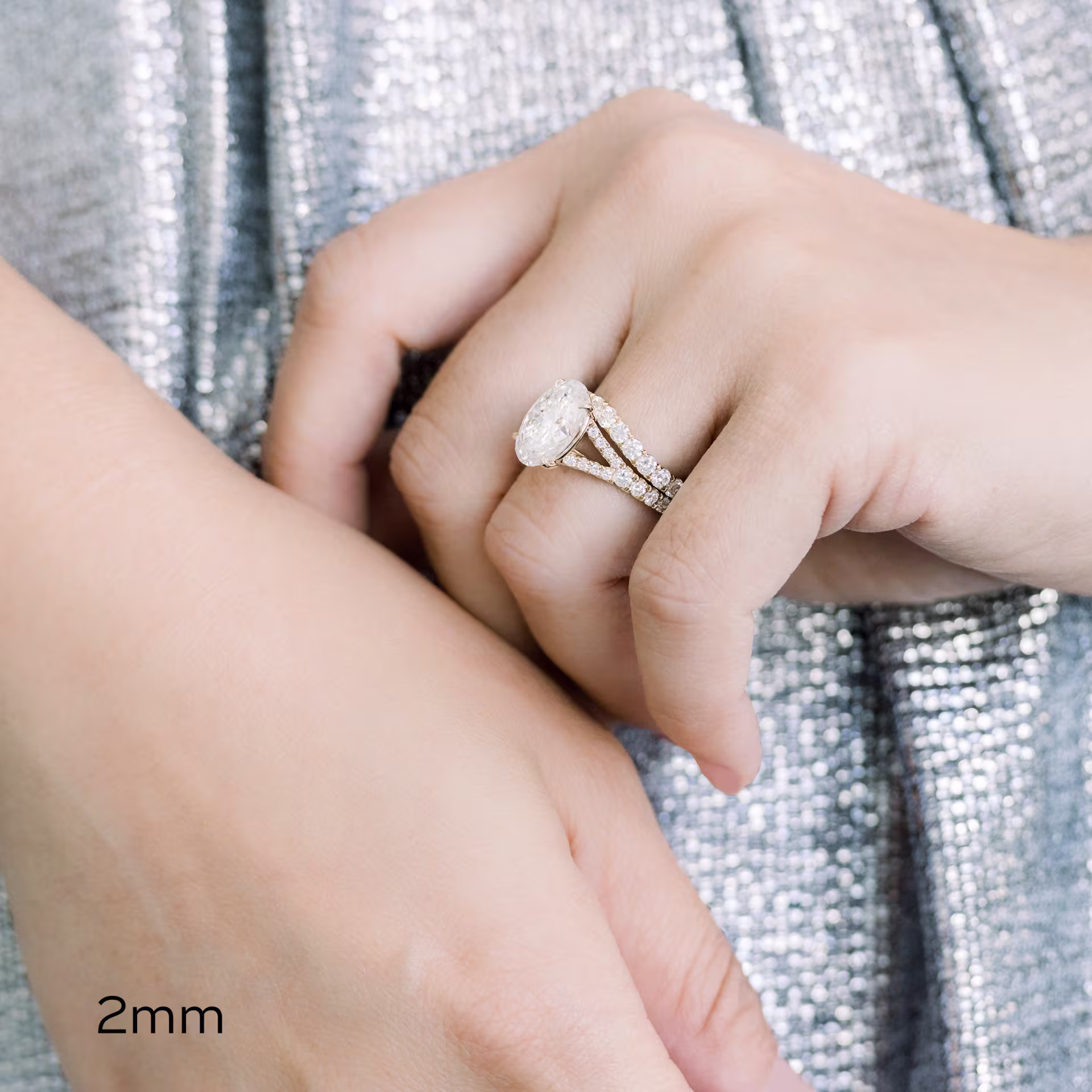 0.65 ct Round Diamonds Pavé Contoured Three Quarter Band in 14k Yellow Gold 0.65ctw in 14k Yellow Gold (Main View)