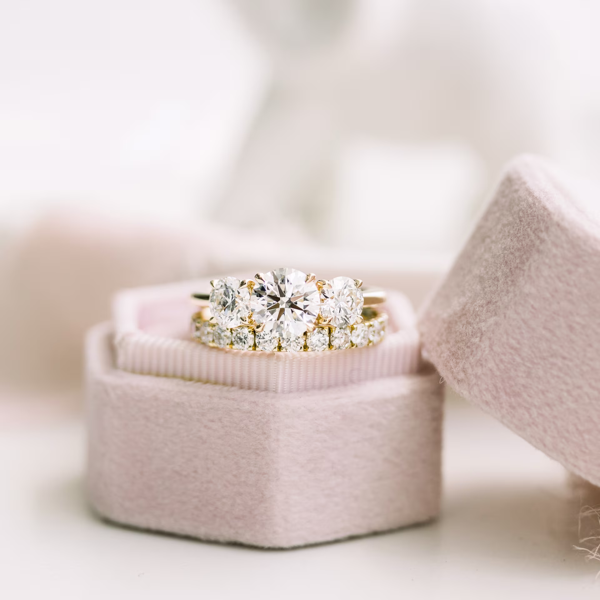 1.2 ctw Round Diamonds set in 14kt Yellow Gold 1.2ctw Round Diamond U Pavé Eternity Band in 14k Yellow Gold (Main View)