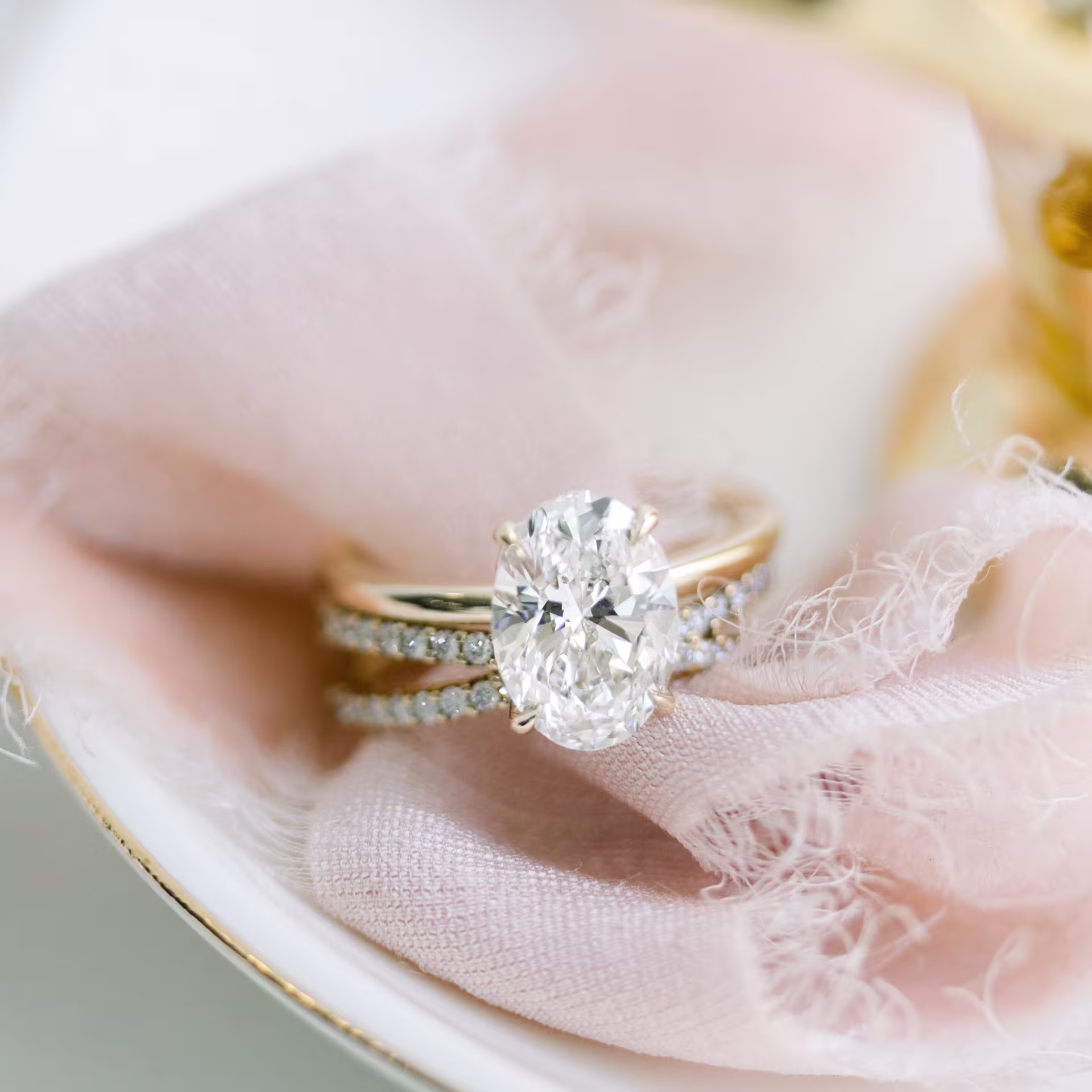 Hand Selected 0.35 Carat Round Lab Created Diamonds set in 14 Karat Yellow Gold 0.35ctw Diamond X Wedding Band in 14k Yellow Gold (Main View)