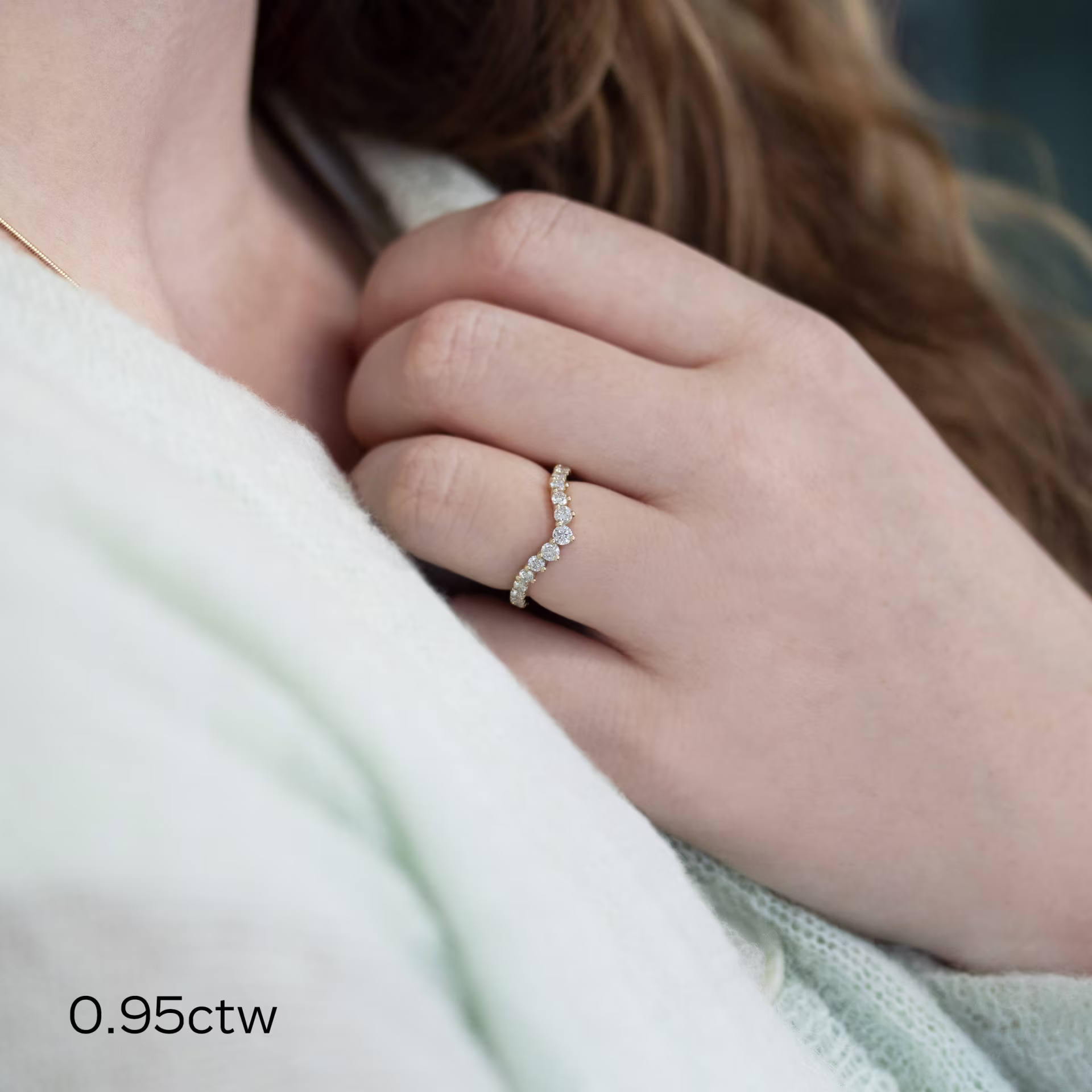 0.95 ctw Round Lab Diamonds Nesting Eternity Band in 14kt Yellow Gold (Main View)