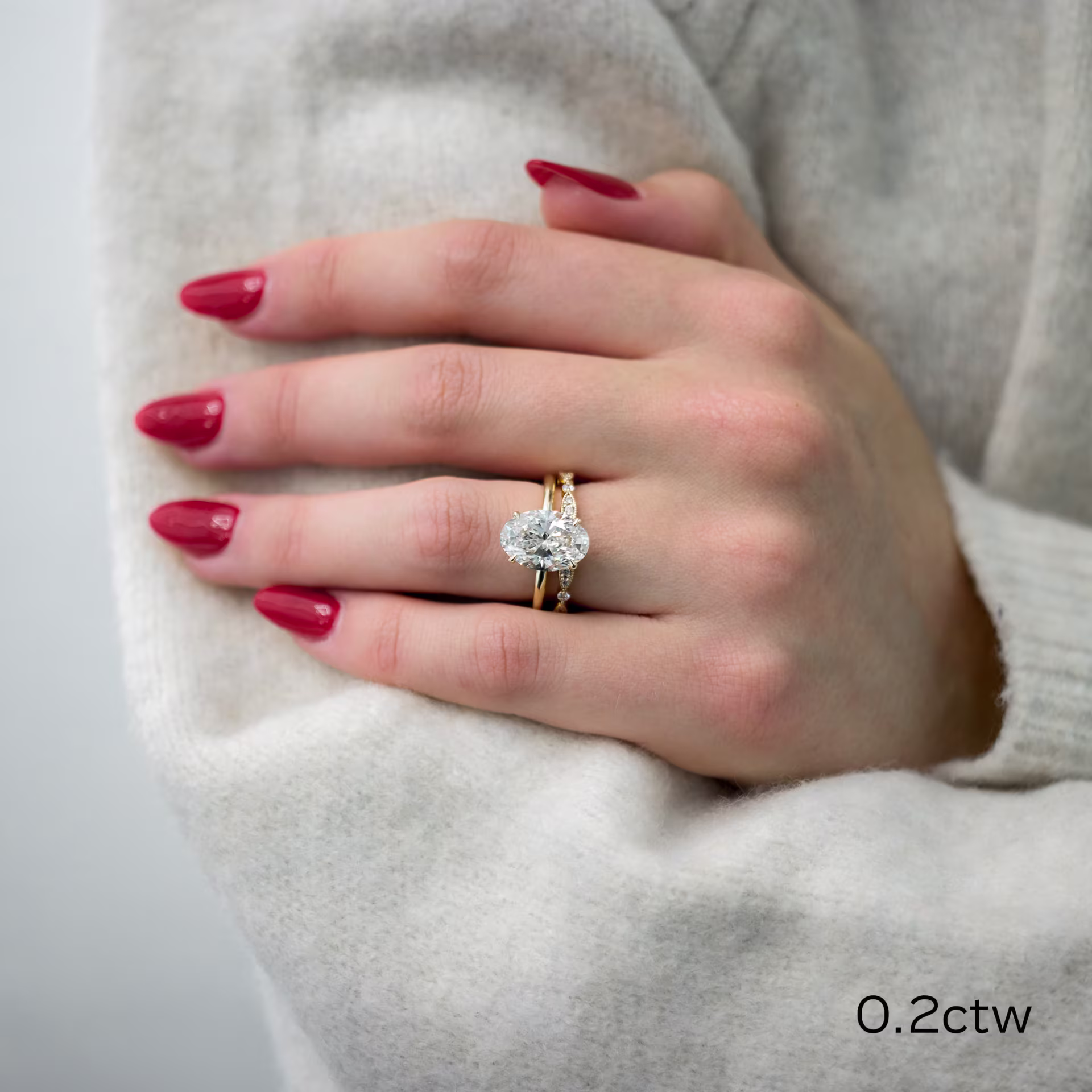 14k Yellow Gold Leaf Half Band in 14k Yellow Gold 0.2ctw featuring 0.2 Carat Round Diamonds (Side View)