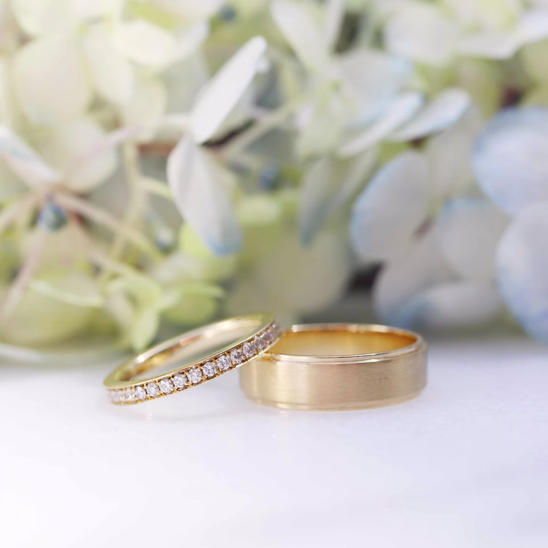 0.45 ct Round Brilliant Lab Created Diamonds Channel Set Three Quarter Band in 14k Yellow Gold (Main View)