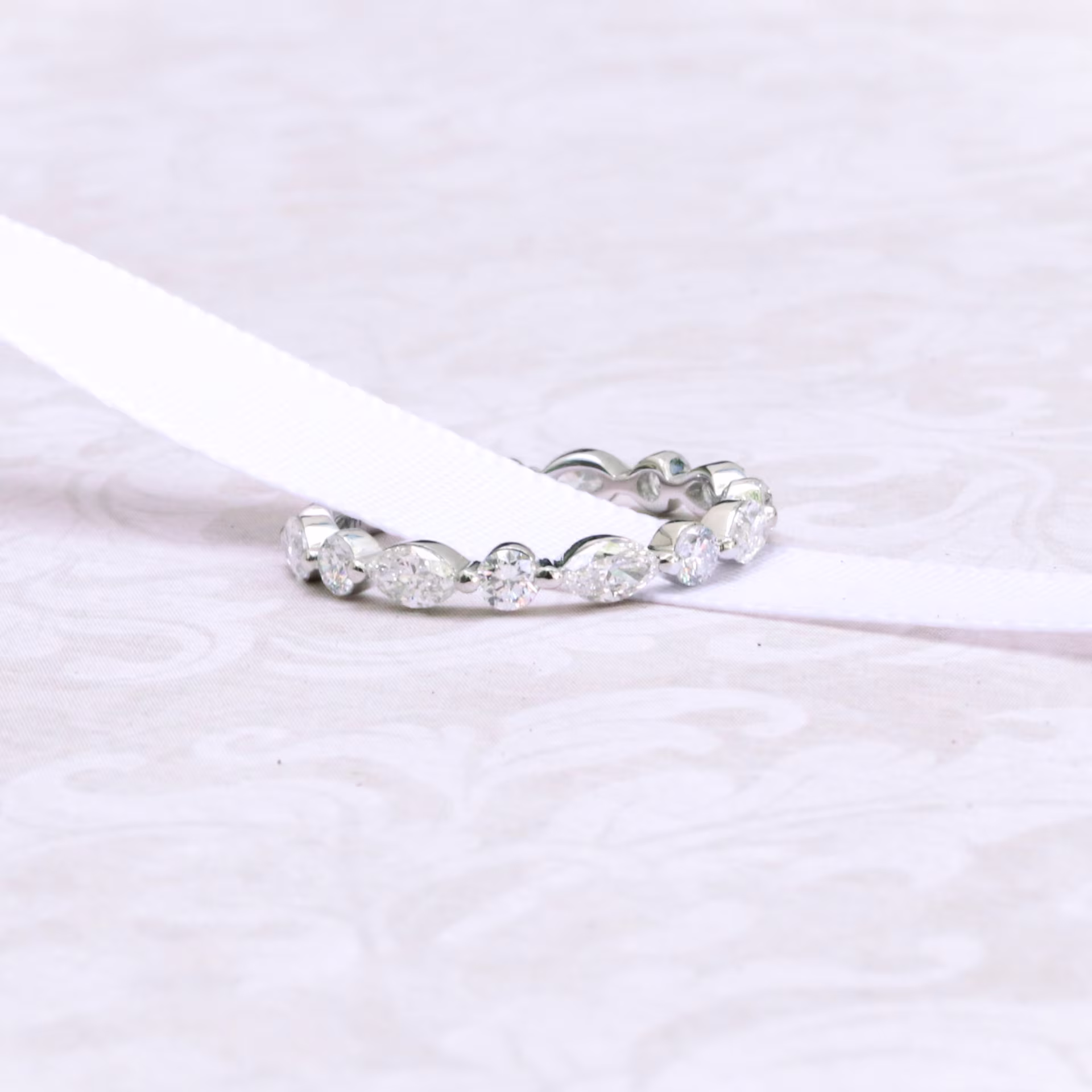 1.2 ctw Diamonds set in Platinum Marquise and Round East-West Eternity Band in Platinum 1.2ctw (Main View)