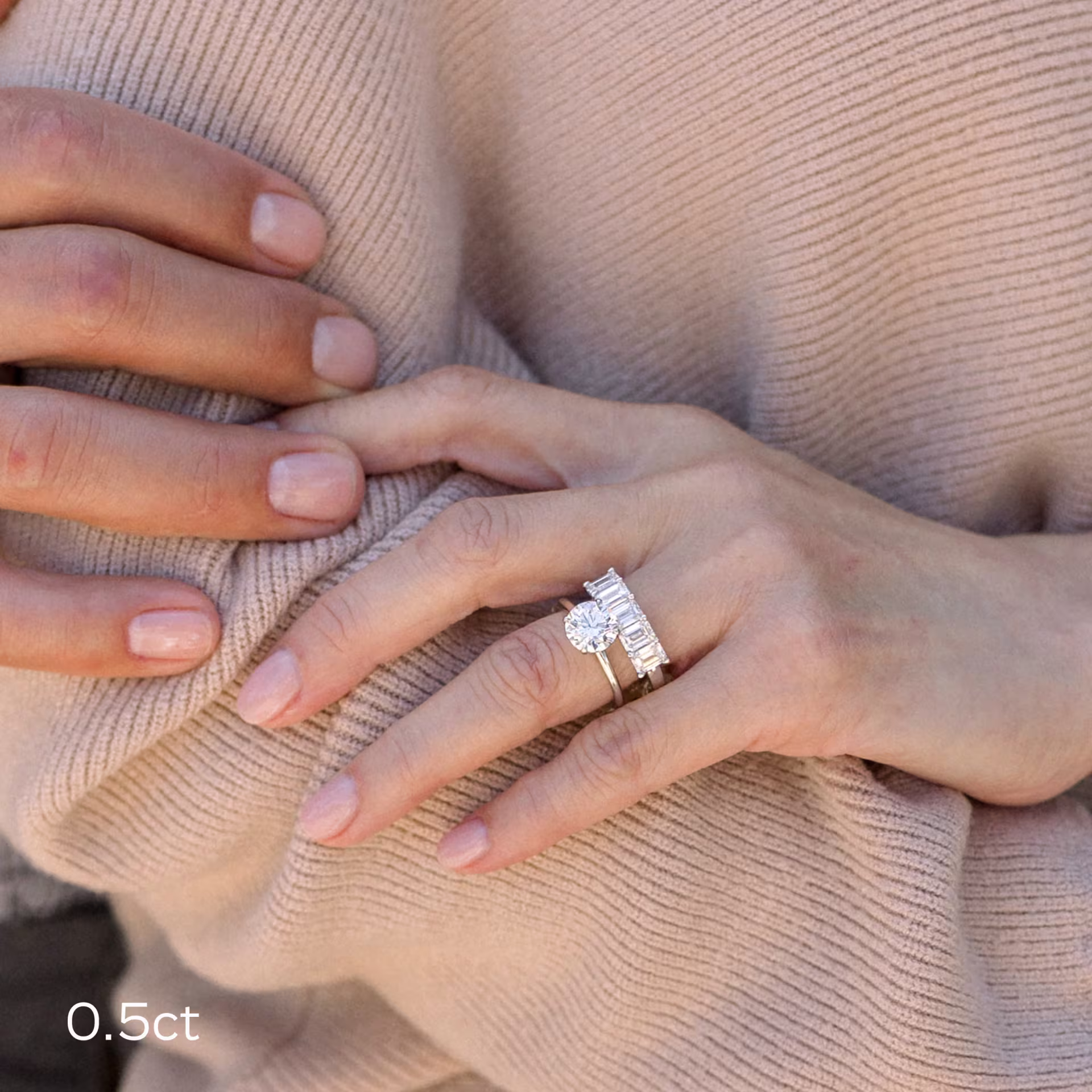 2.5 ctw Man Made Diamonds Emerald Five Stone in Platinum (Main View)