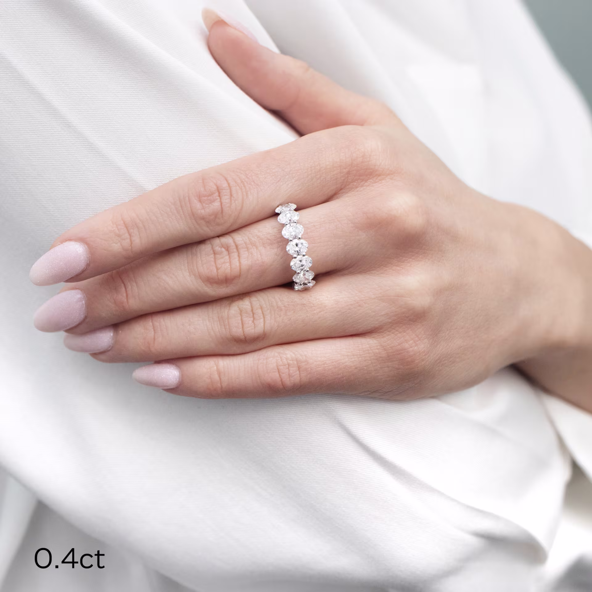 2.8 ctw Lab Diamonds set in Platinum Oval Basket Seven Stone (Main View)