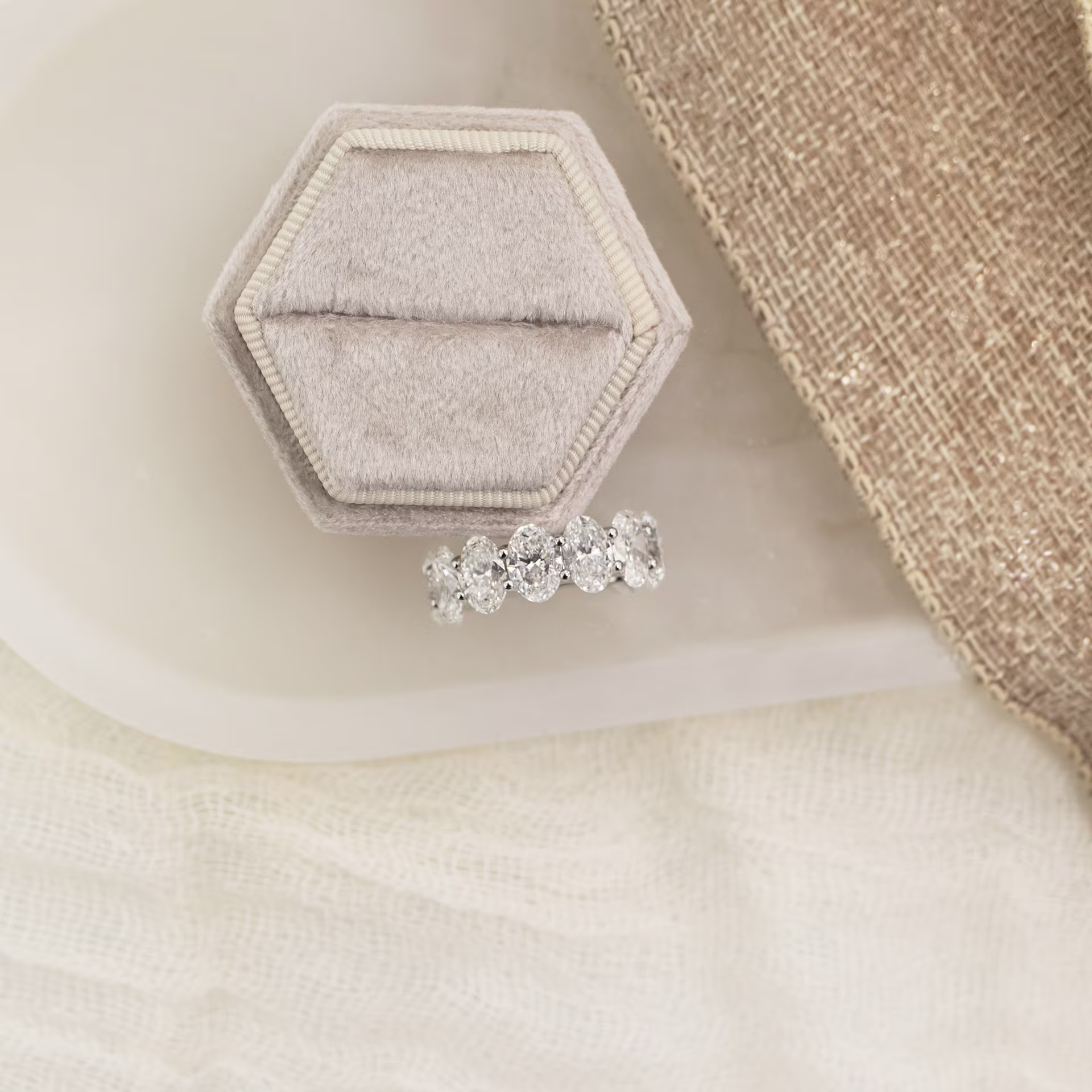 7.0 Carat Diamonds Oval Basket Seven Stone in Platinum 7ctw in Platinum (Main View)