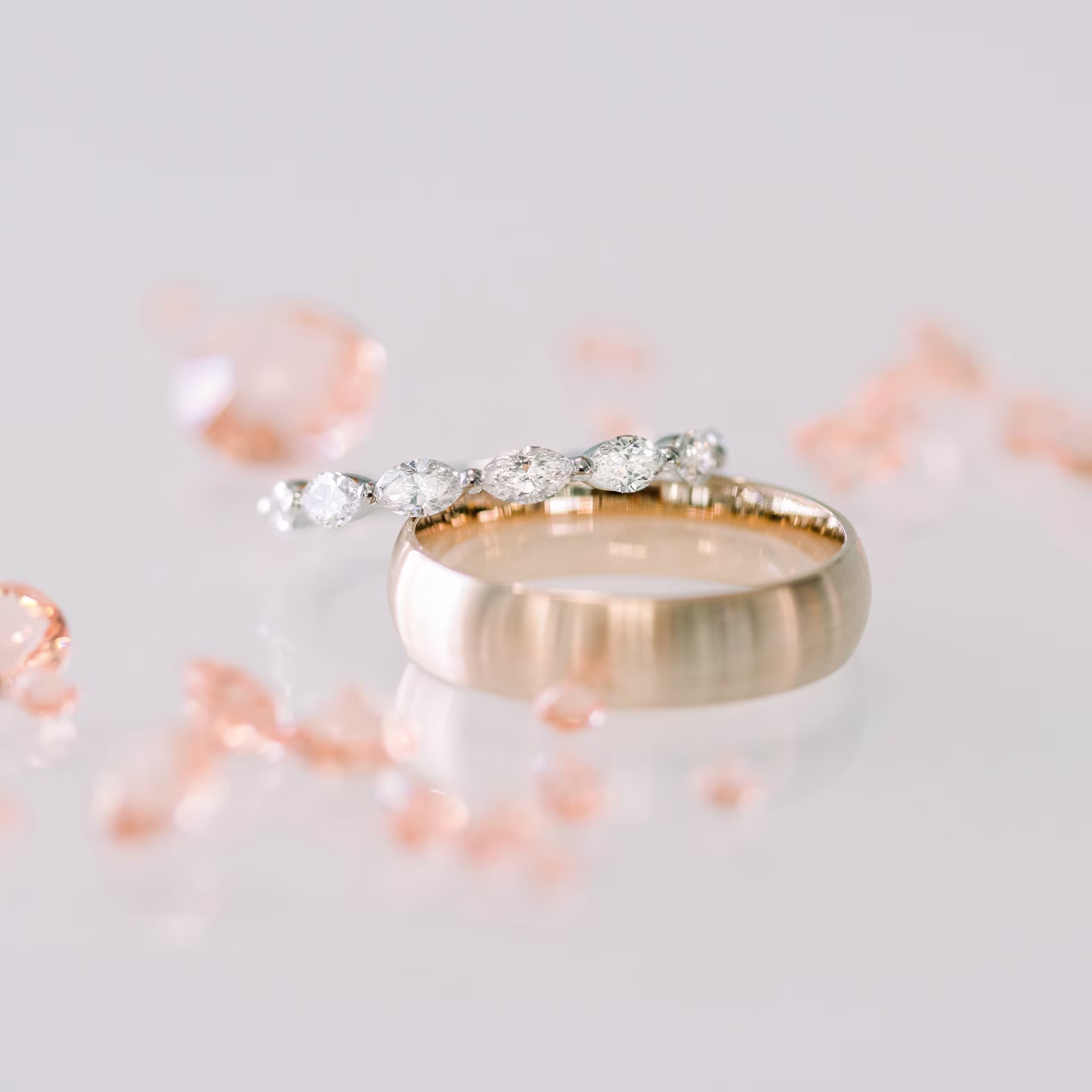 1.3 ctw Created Diamonds Marquise East-West Eternity Band in Platinum (Main View)