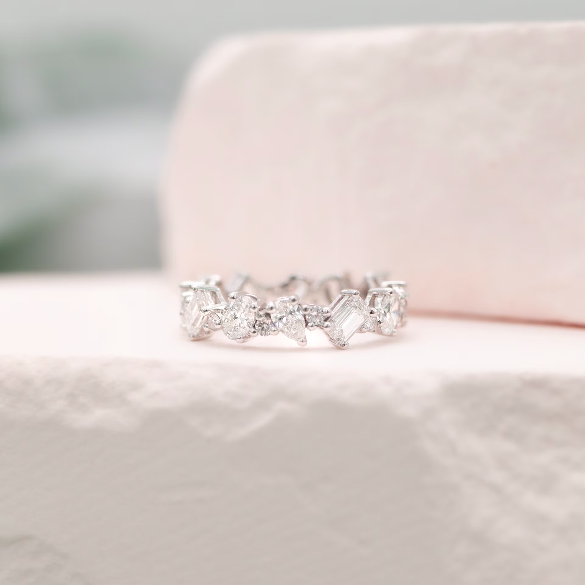 2.0 Carat Lab Diamonds Cassie Eternity Band in 18k White Gold 2ctw in 18k White Gold (Main View)