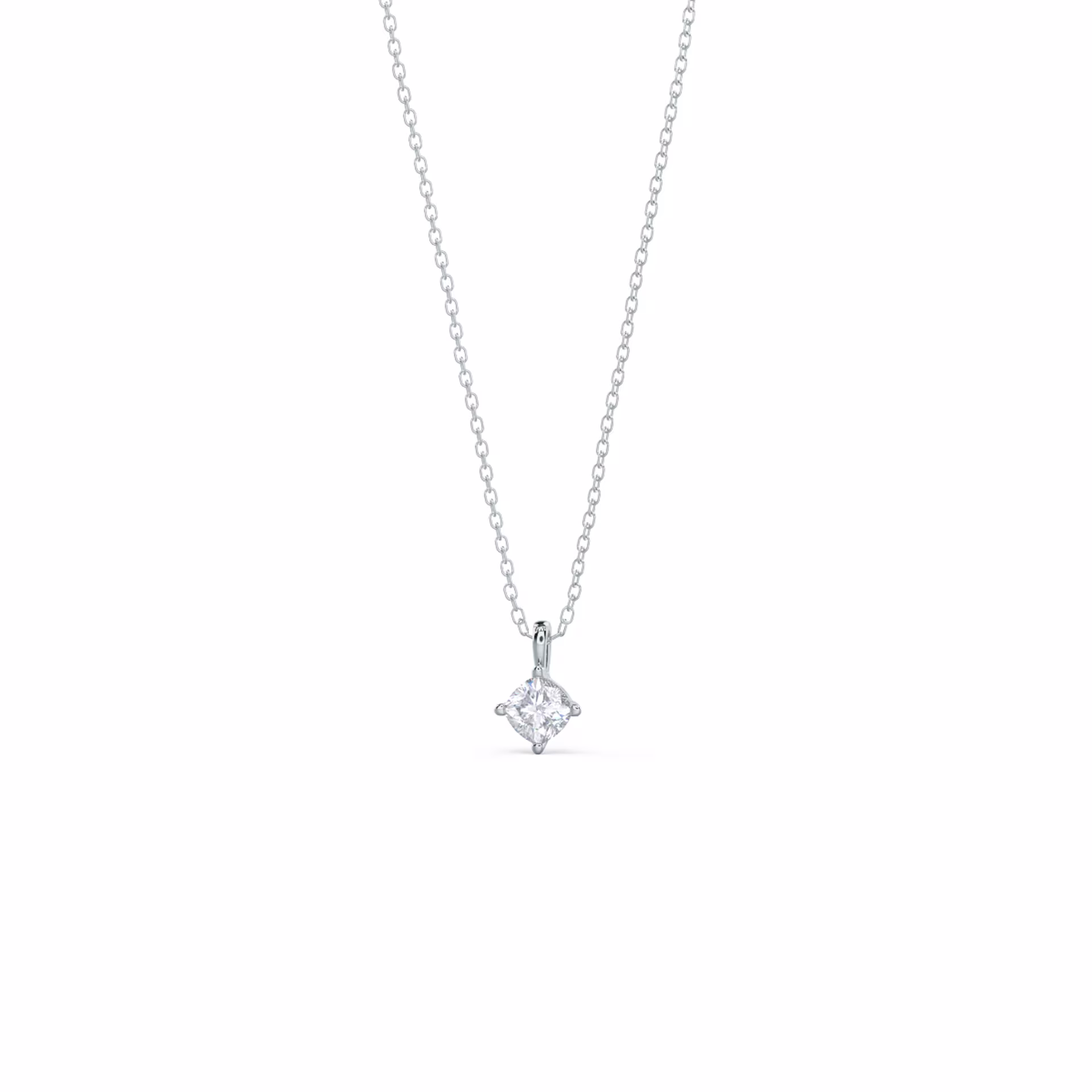 Classic Cushion Pendant in 14k White Gold 1.5ctw
