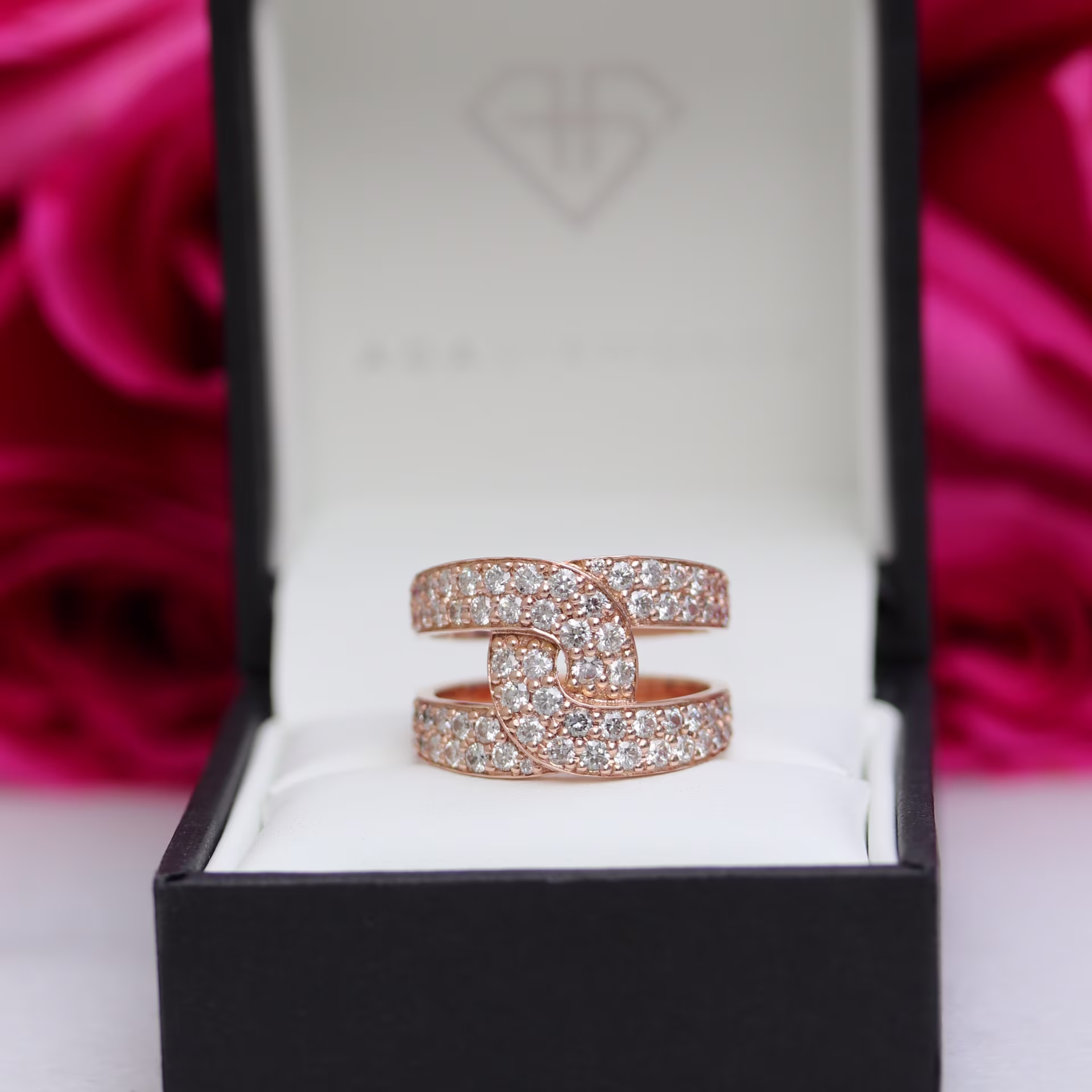 14k Rose Gold 1.65ctw Lovelock Ring in 14k Rose Gold featuring High Quality 1.65 ct Round Brilliant Diamonds (Main View)