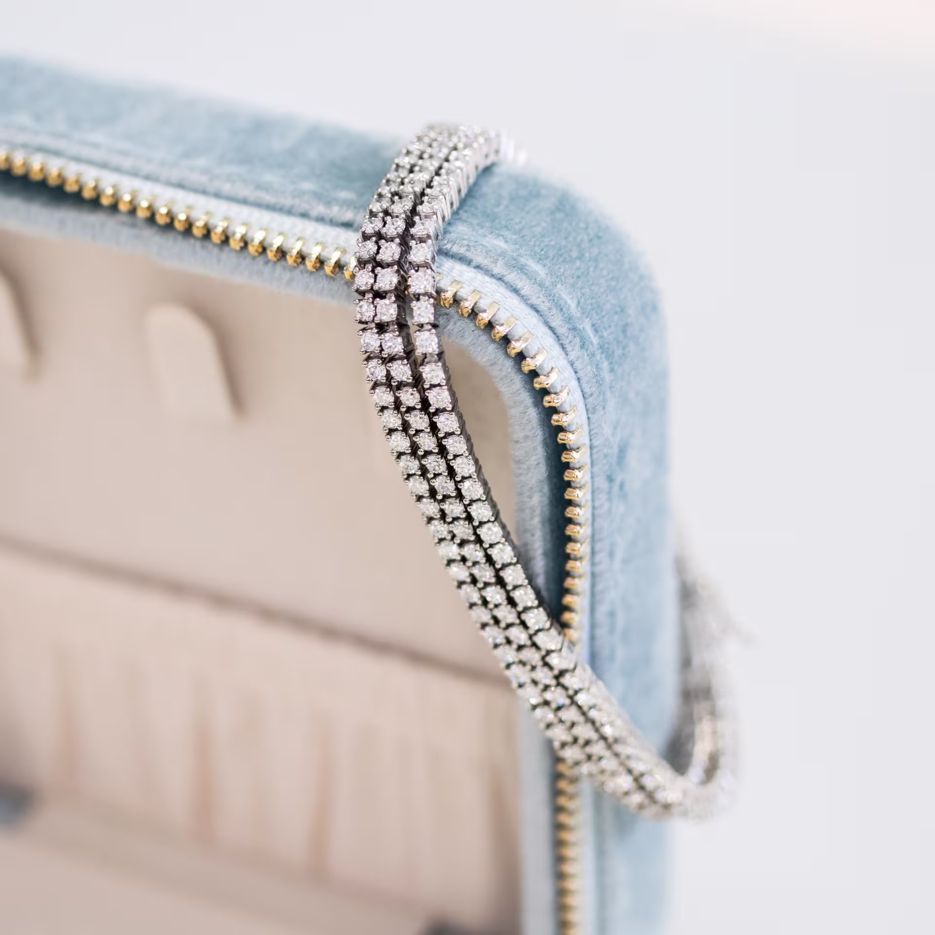 Hand Selected 6.0 ct Round Brilliant Lab Diamonds Three Row Tennis Bracelet in 18k White Gold (Main View)