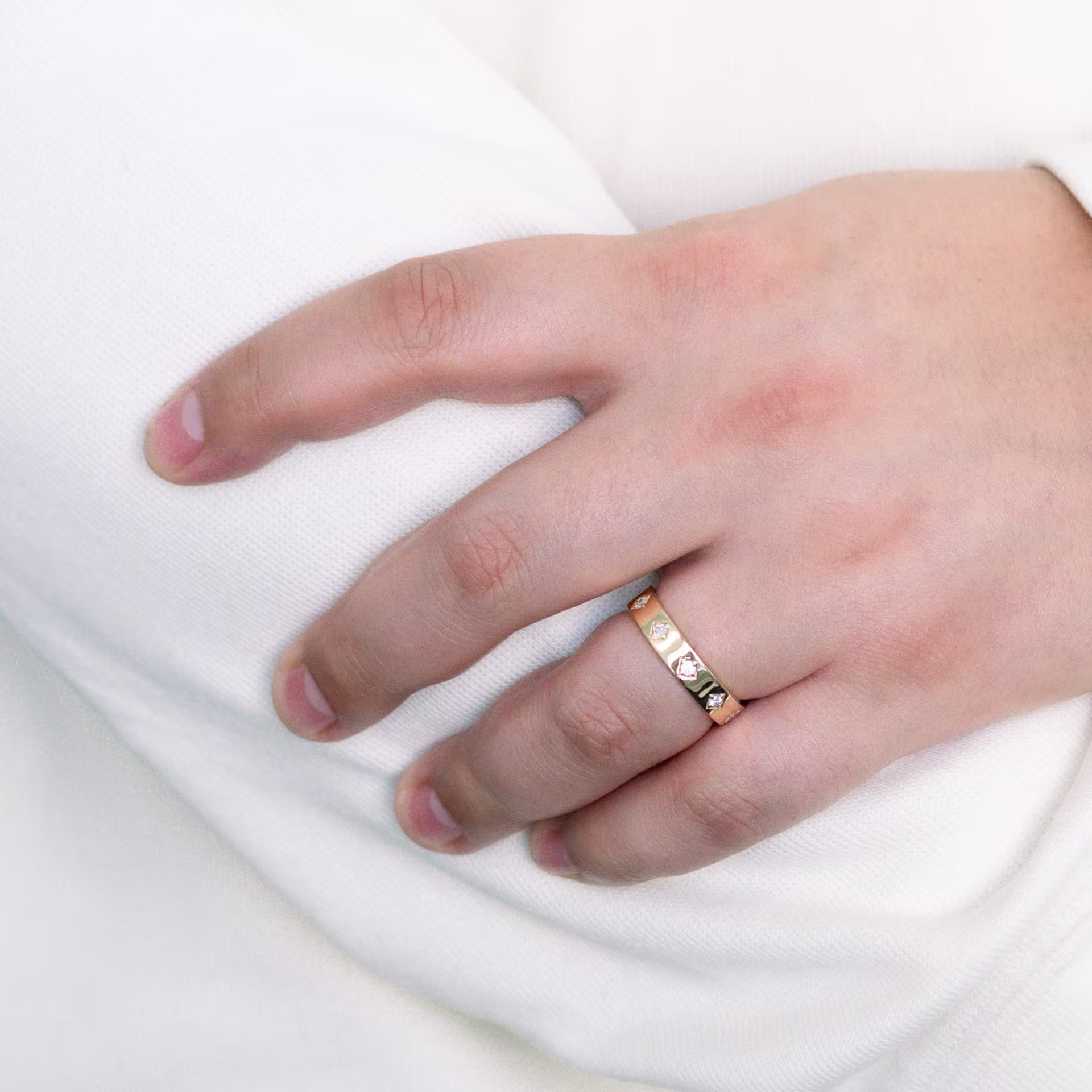 18k yellow gold lab created diamond solitaire engagement ring Ada Diamonds