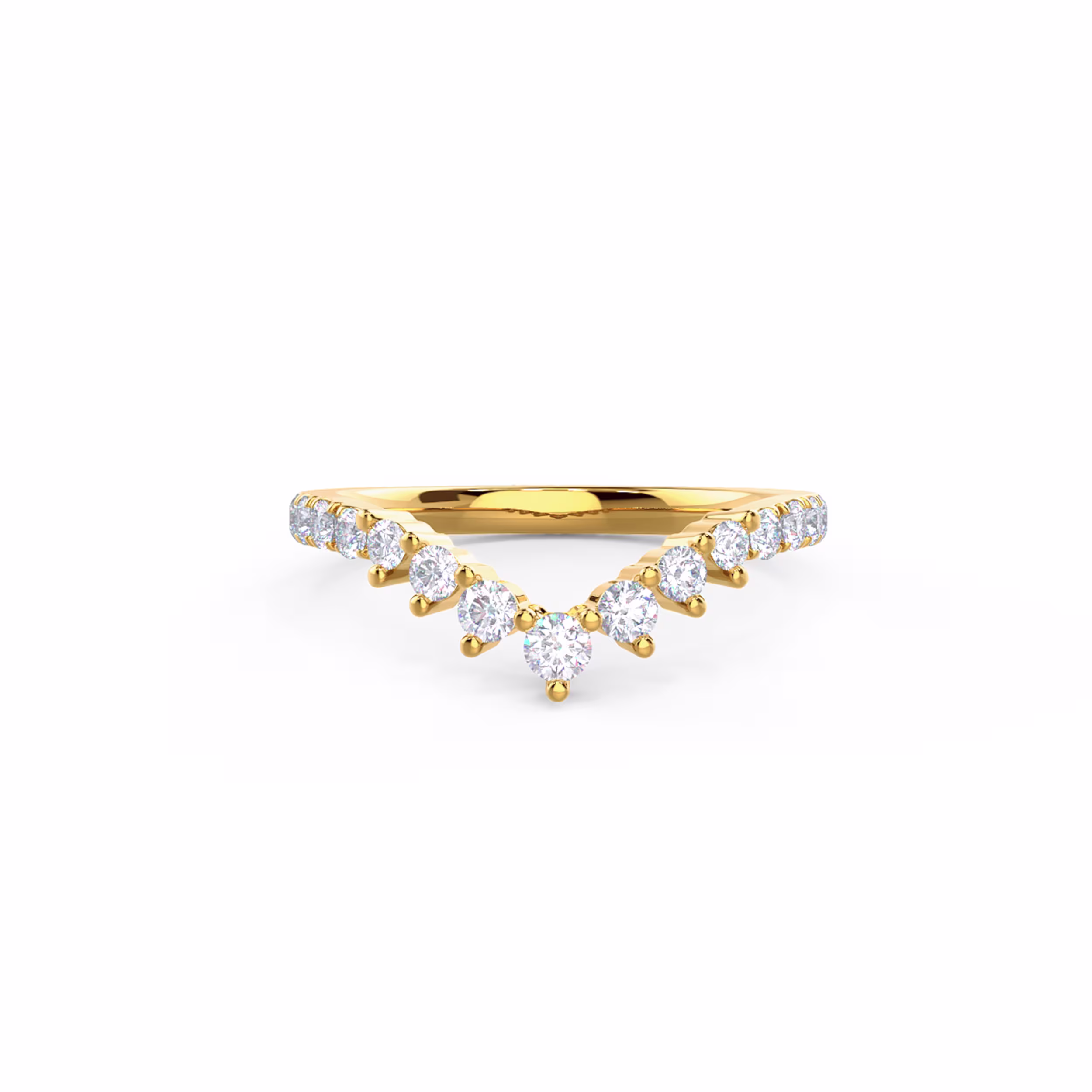 Hand Selected 0.85 Carat Round Brilliant Diamonds Nesting Eternity Band in 14kt Yellow Gold (Main View)